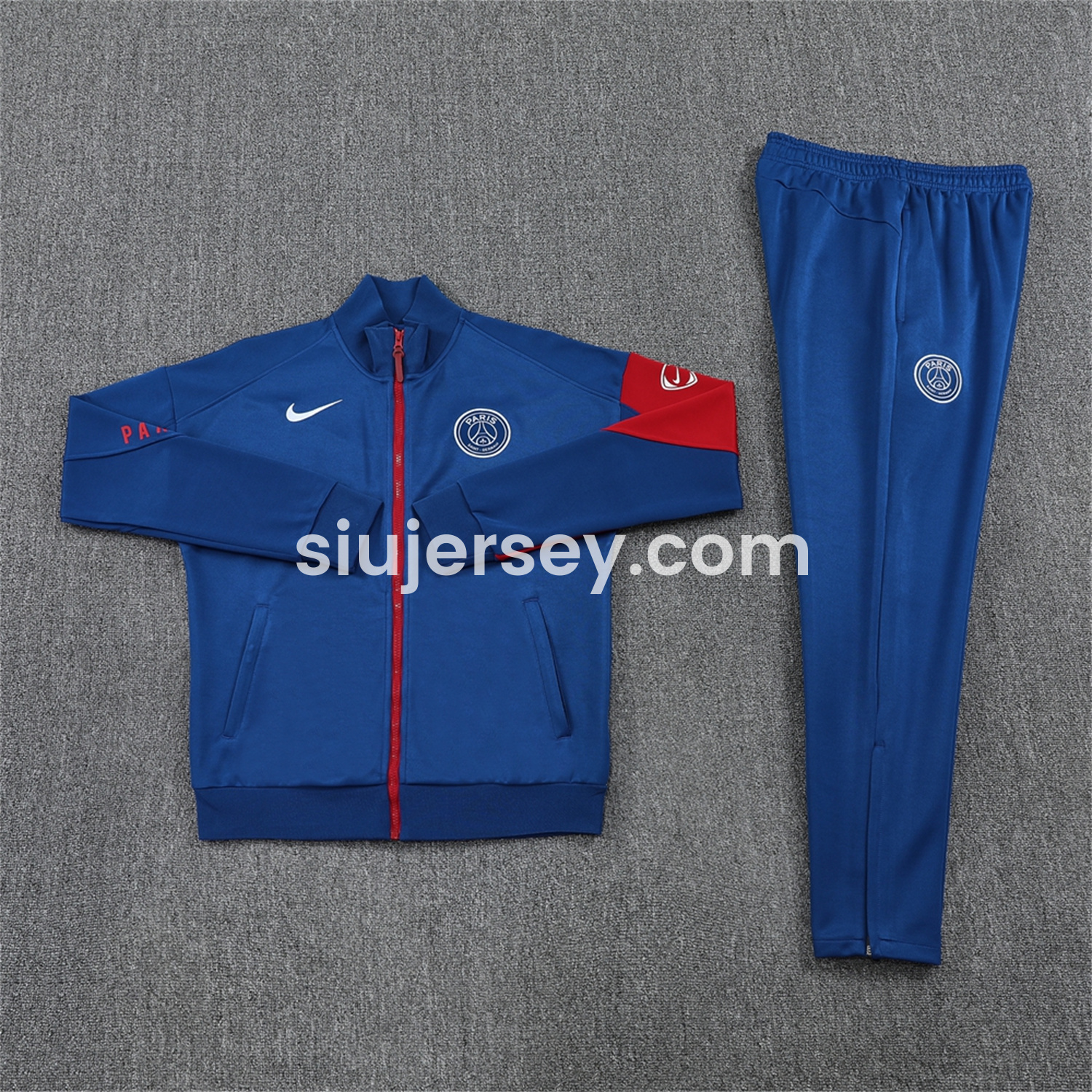 SIUjerseys-Paris Saint-Germain PSG 25-26 Jacket Training Tracksuit - Blue Jackets and Pants