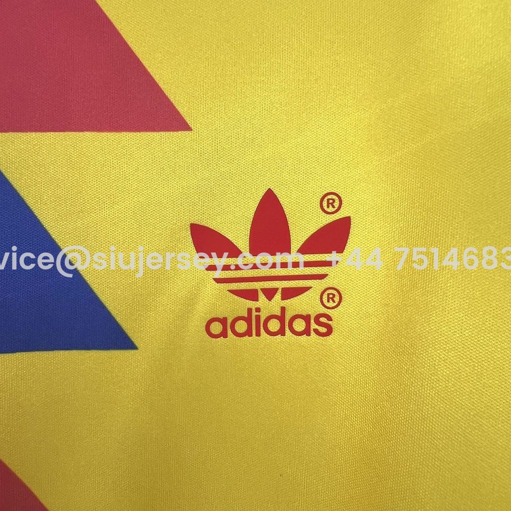 SIUjerseys-Retro Colombia 1990 Home Stadium Jersey