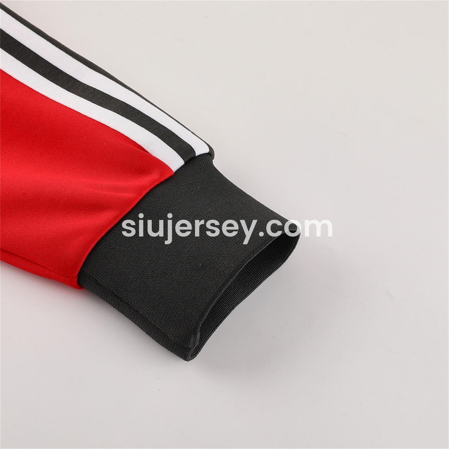 SIUjerseys-Manchester United 24-25 Throwback Jacket Training Tracksuit - Red Jackets & Grey Pants