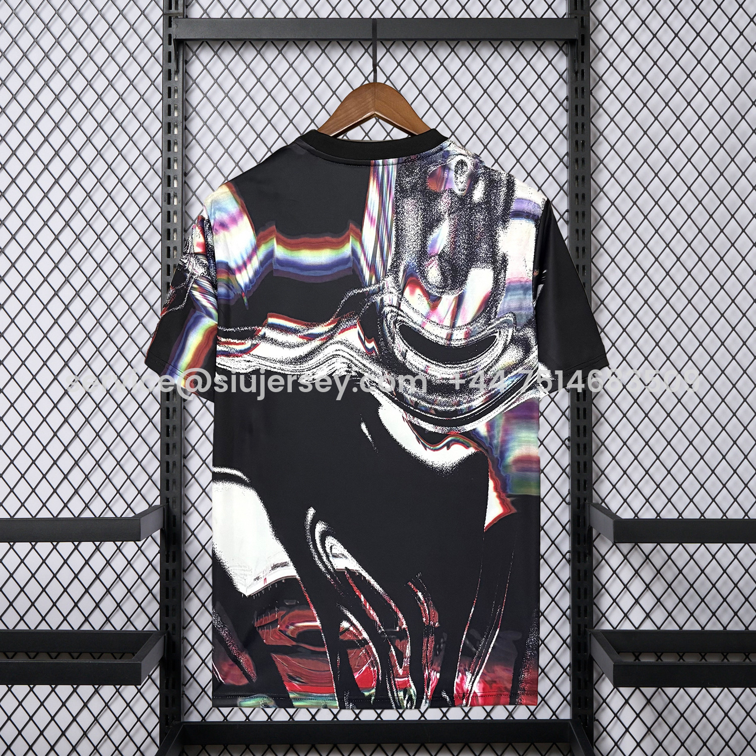 SIUjerseys-Manchester United 25-26 Ripples Black Special Jersey - Fans Version