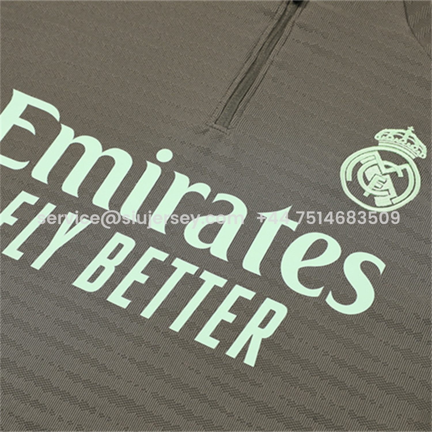 SIUjerseys-Real Madrid 25-26 Long Sleeve Training Set - Player Version - Khaki Top and Khaki Pants