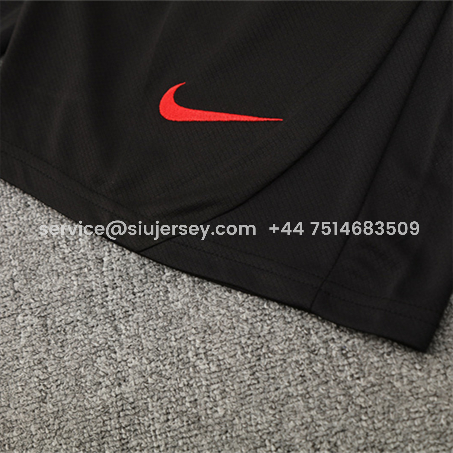 SIUjerseys-Paris Saint-Germain PSG 25-26 Kids Short-Sleeve Training Set - White Edge Black Top & Black Shorts