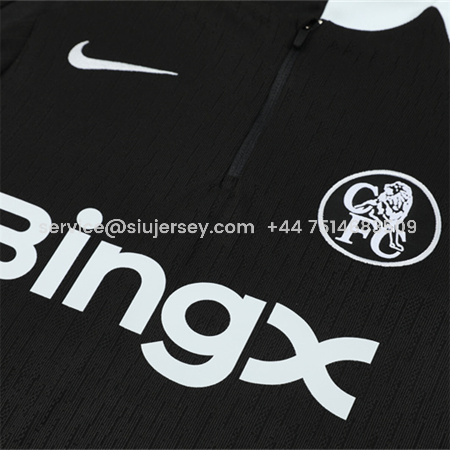 SIUjerseys-C.H.E.L.S.E.A 25-26 Long Sleeve Training Set - Player Version - Black Top and Black Pants