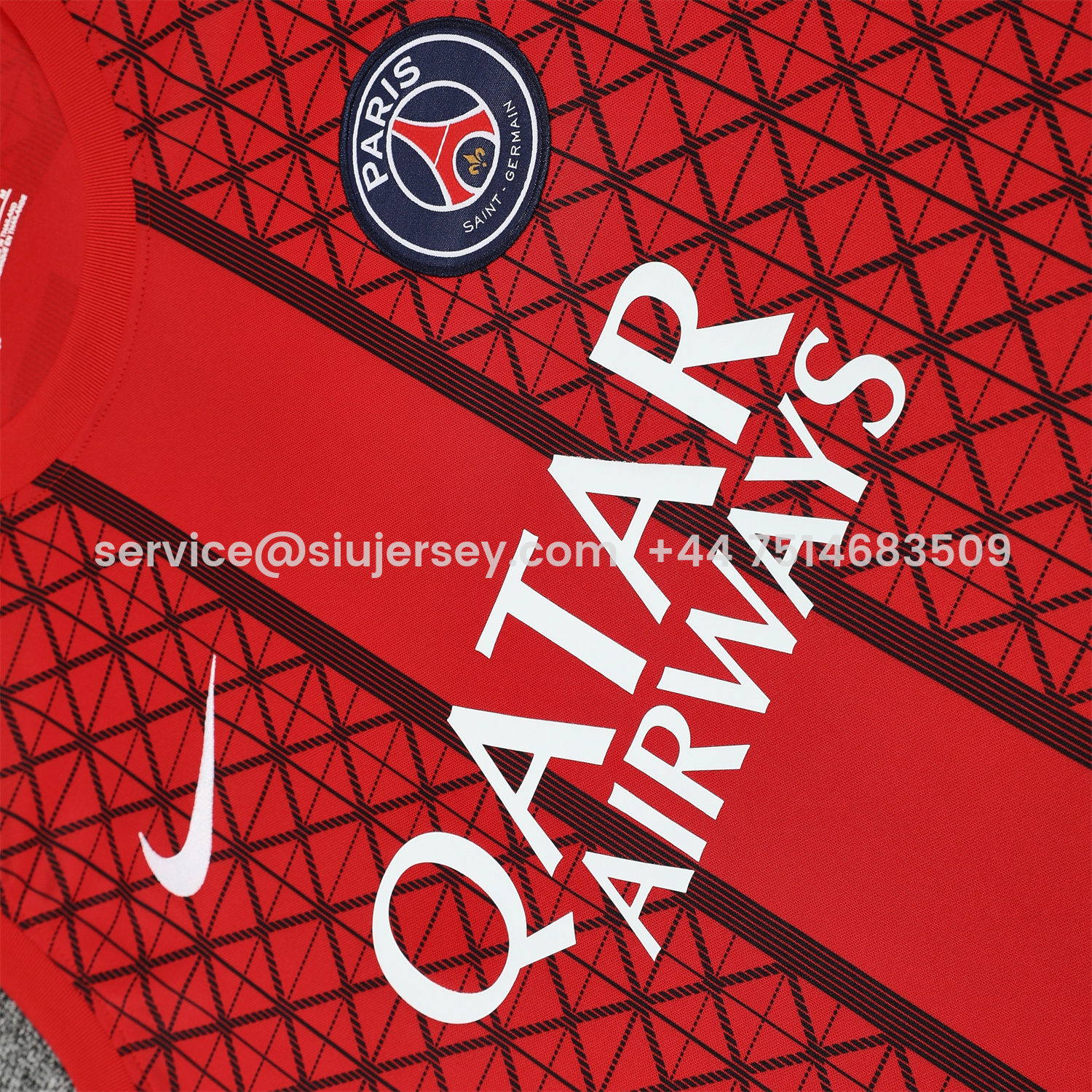 SIUjerseys-Paris Saint-Germain PSG 25-26 Vest Training Set - Red Vest & Deep Blue Shorts