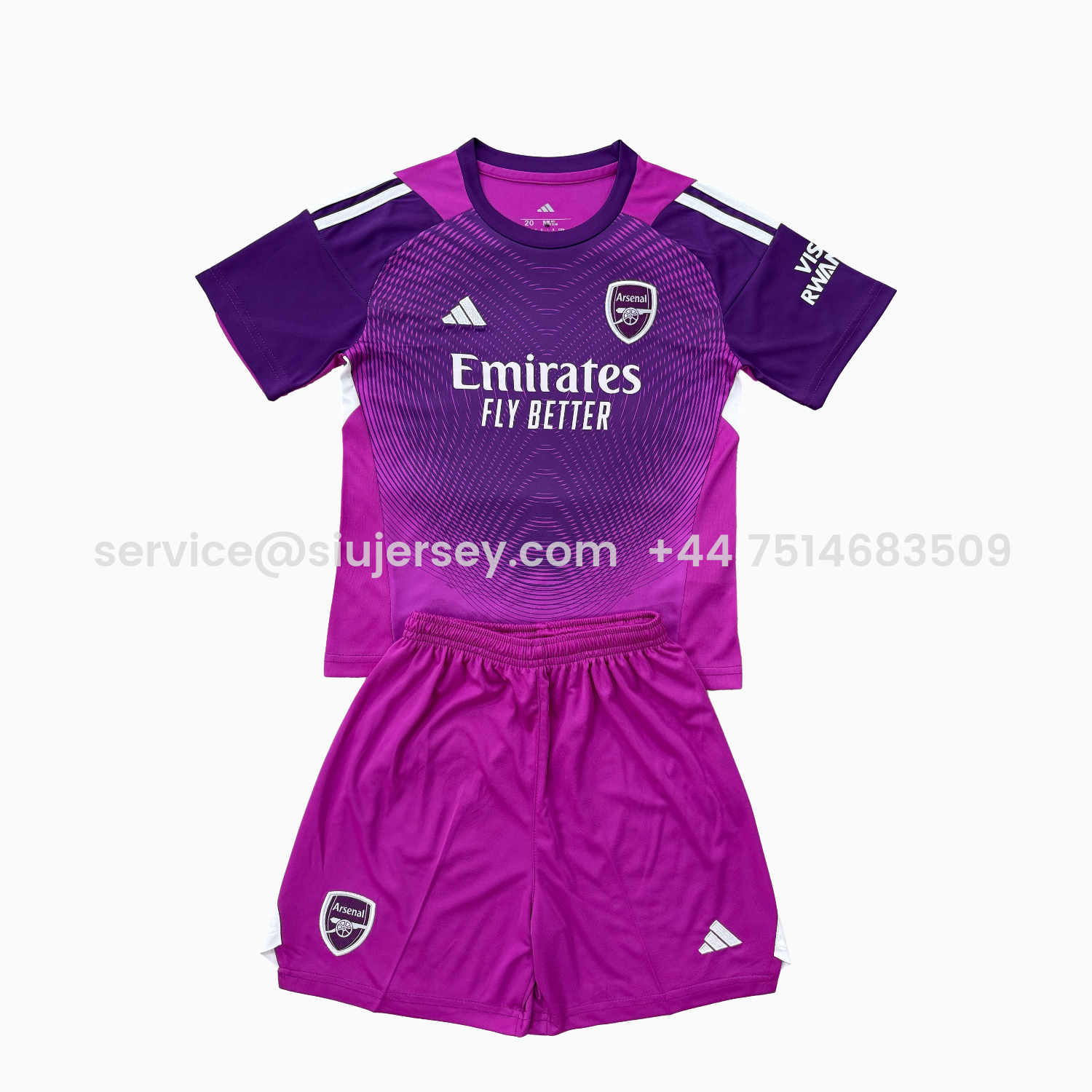 SIUjerseys-Arsenal 25-26 Purple Goalkeeper Kids Kit