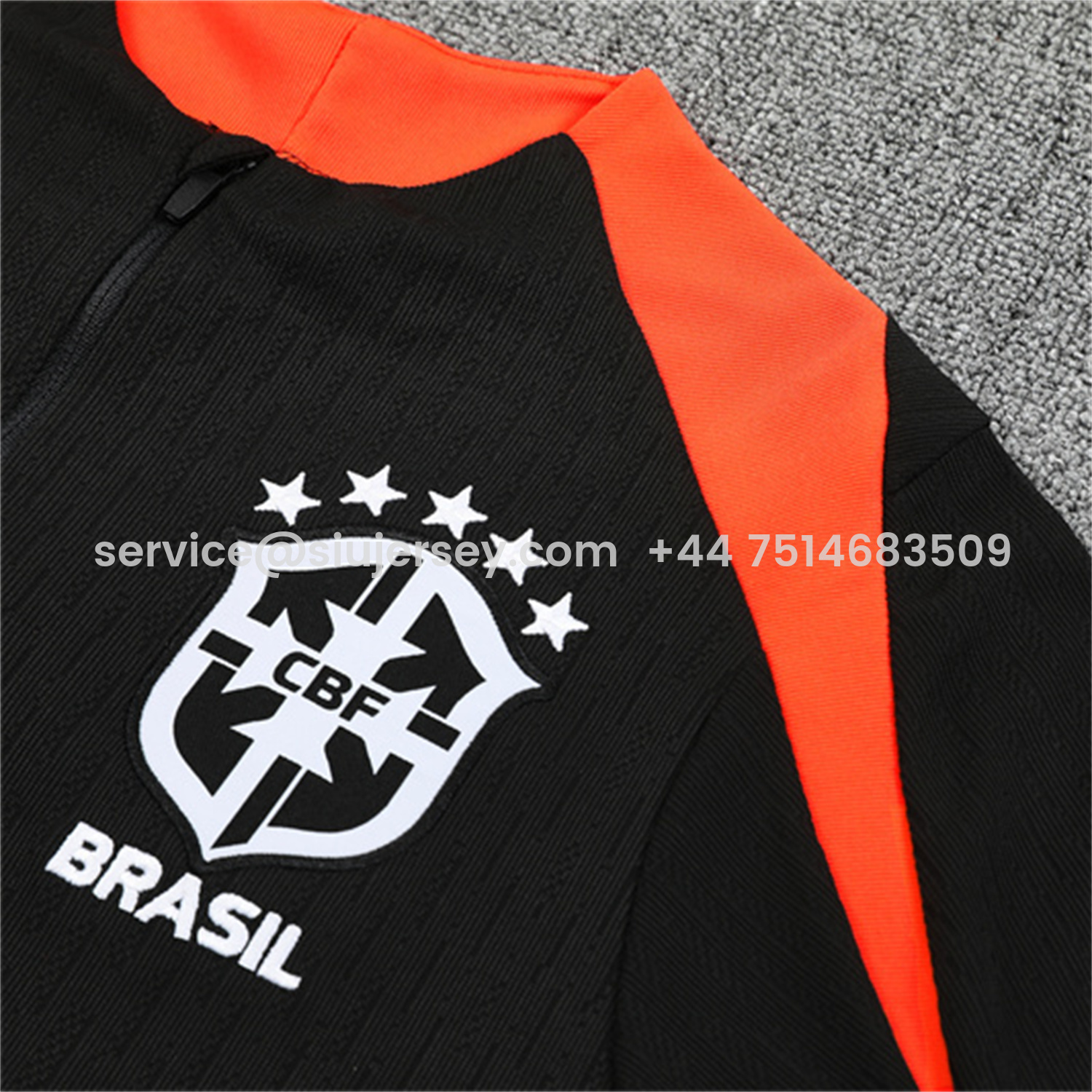 SIUjerseys-Brazil 25-26 Long Sleeve Training Set - Player Version - Black Top and Pants
