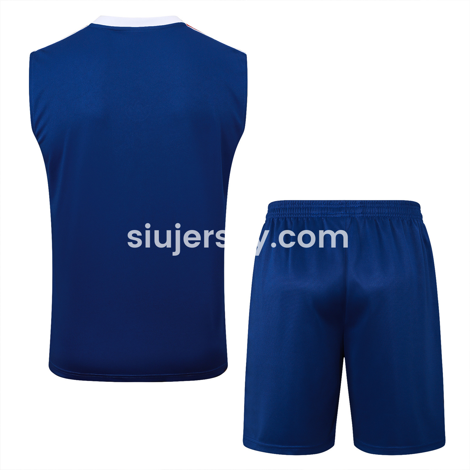 SIUjerseys-Arsenal 25-26 Throwback Trefoil Vest Training Set - Royal Blue Vest and Shorts