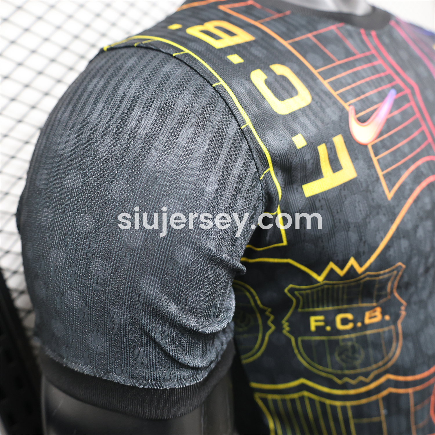 SIUjerseys-Barcelona 24-25 Black Fluorescent ICON Special Edition Jersey - Player Version