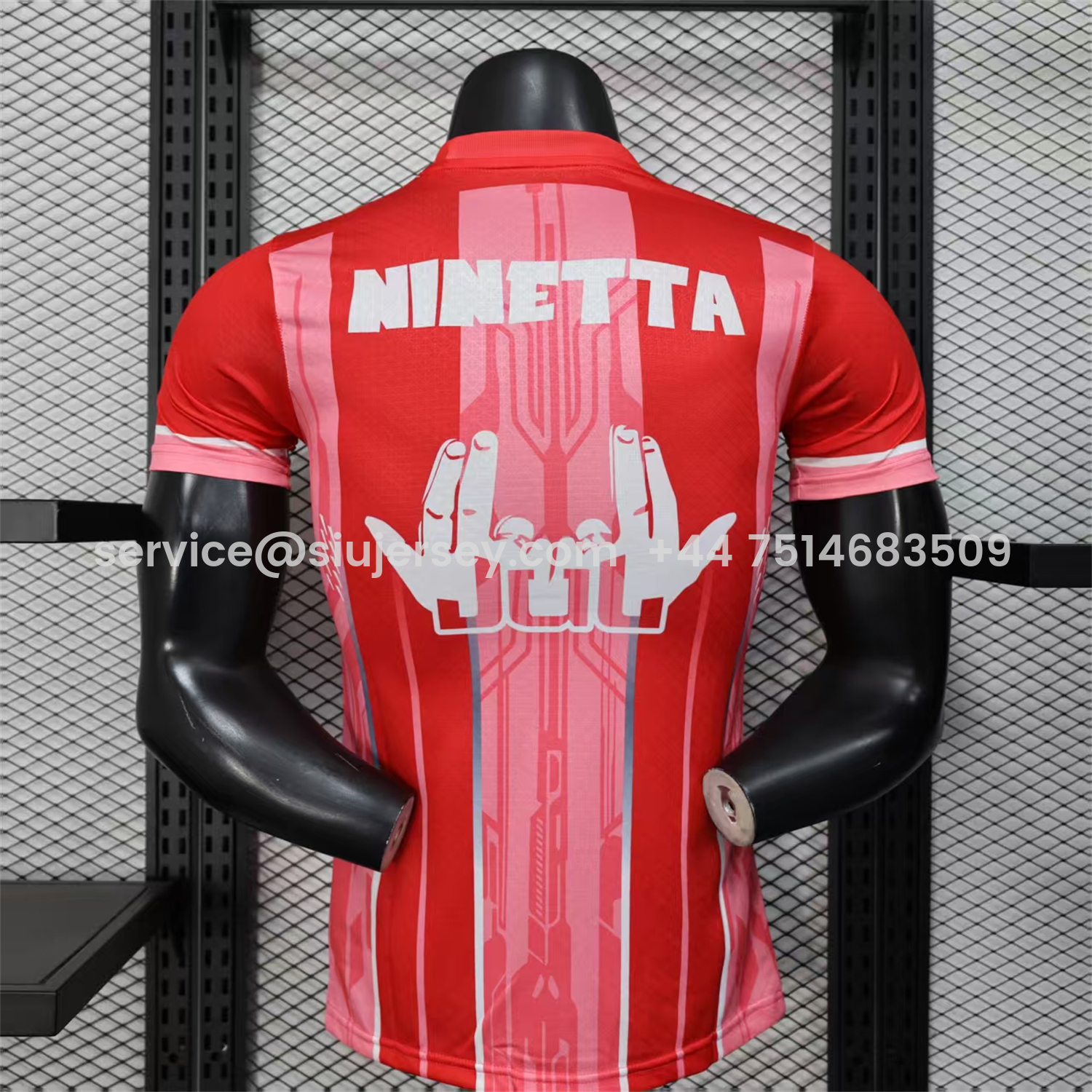 SIUjerseys-Marseille 25-26 Red And Pink Stripes Special Jersey - Player Version