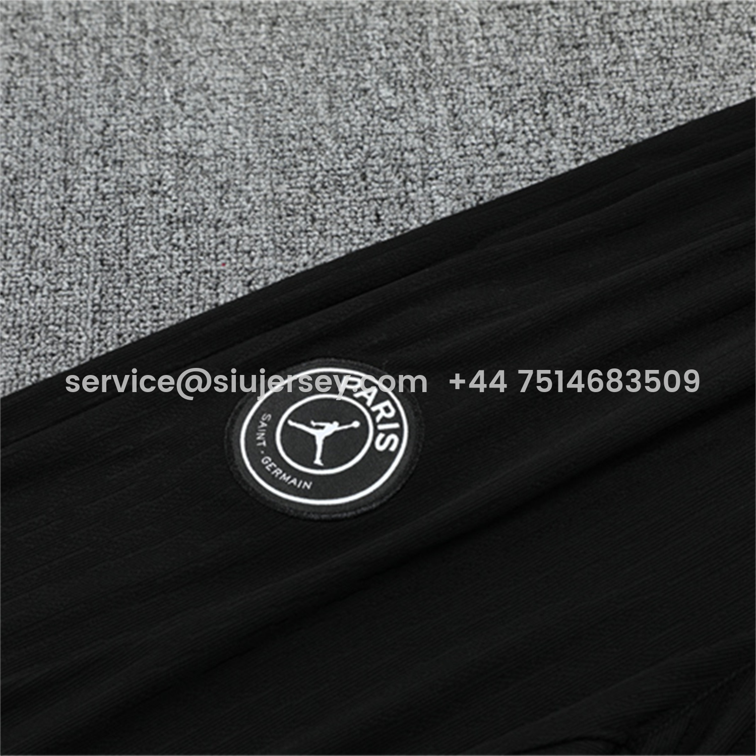 SIUjerseys-Paris Saint-Germain PSG 25-26 Jordan Long Sleeve Training Set - Pure Black Top & Pants