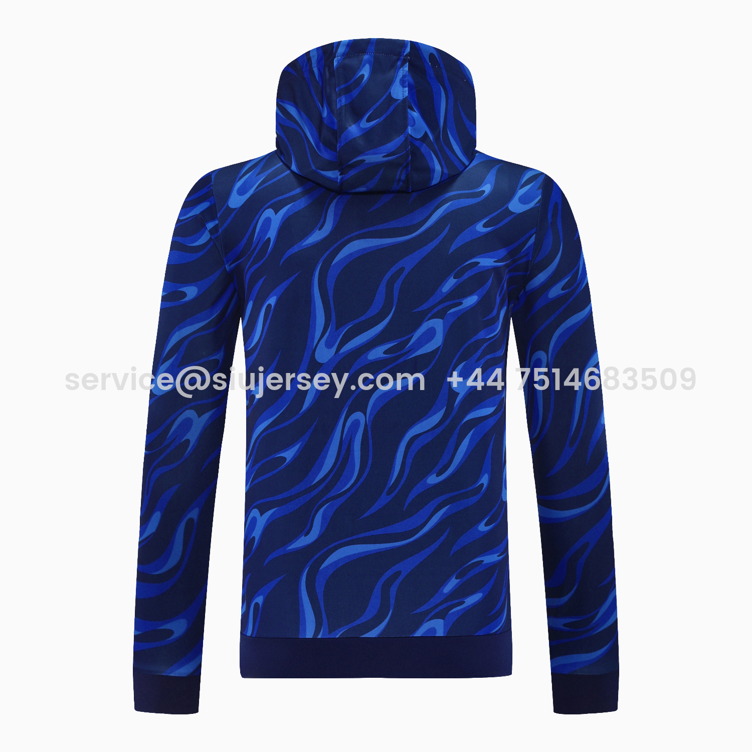 SIUjerseys-Real Madrid 25-26 Training Hoodie Set - Blue Hoodie and Deep Blue Pants