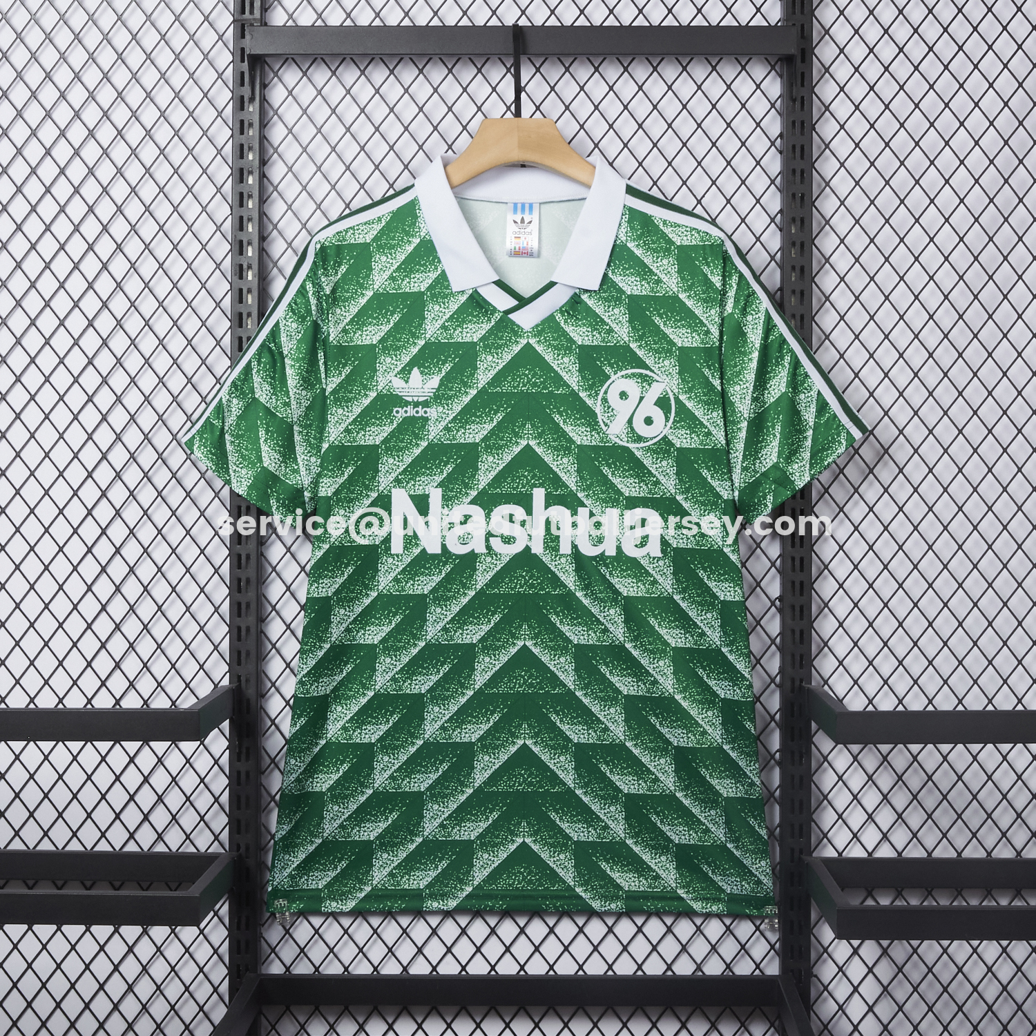 unitedfutballjersey-Retro Hannover 96 1990-91 Away Green Jersey