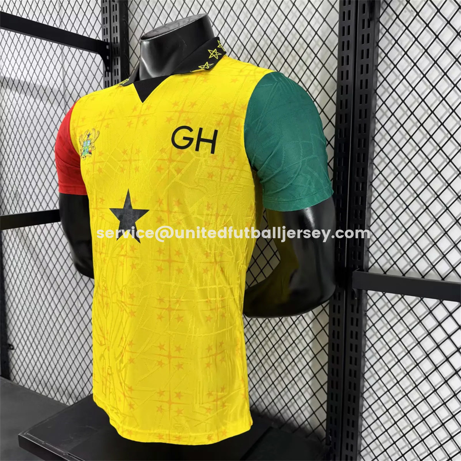 unitedfutballjersey-Ghana 2026 Coat Of Arms Yellow Special Jersey - Player Version