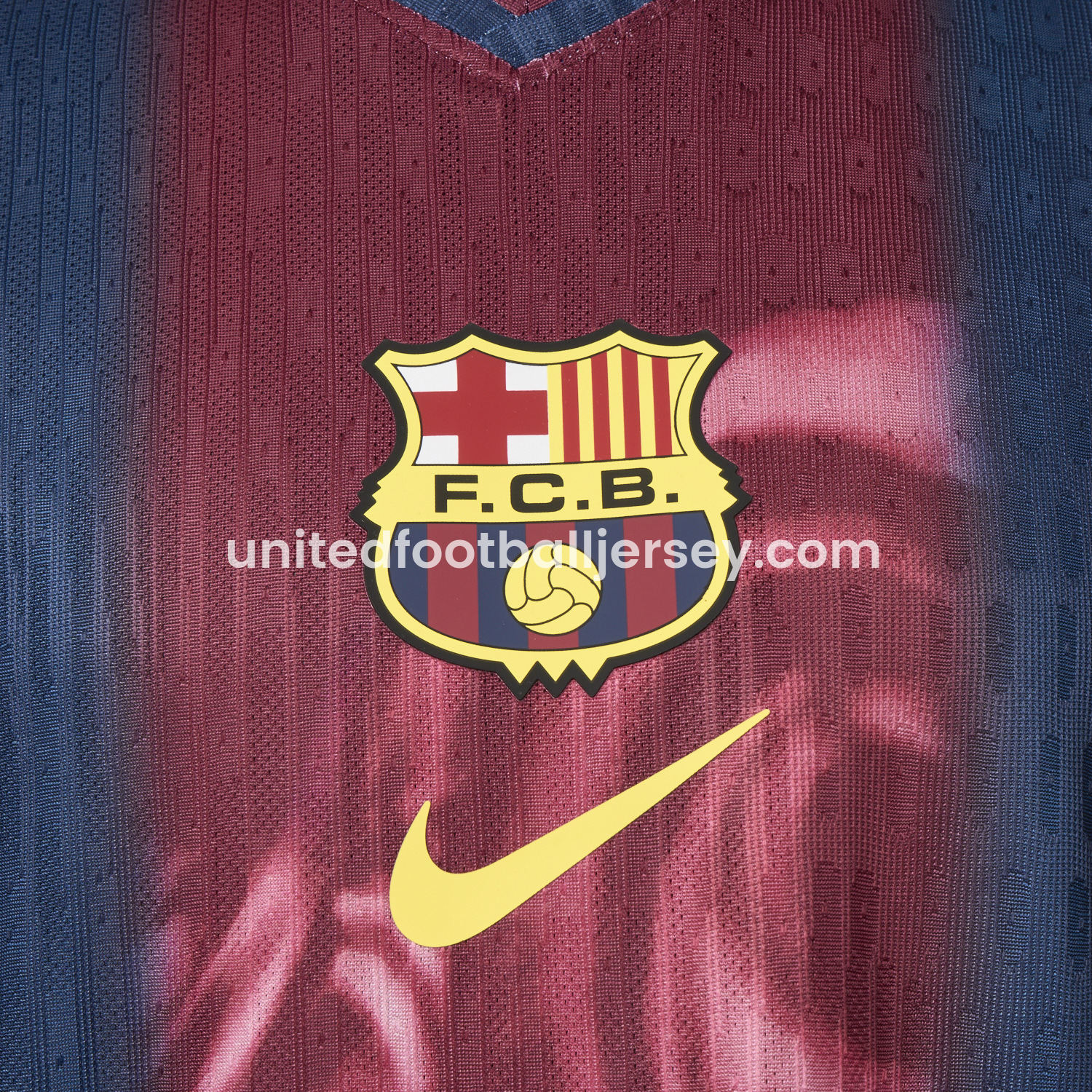 unitedfutballjersey-Barcelona x Travis Scott 2000-01 Home Retro Style Skeleton Jersey - Player Version