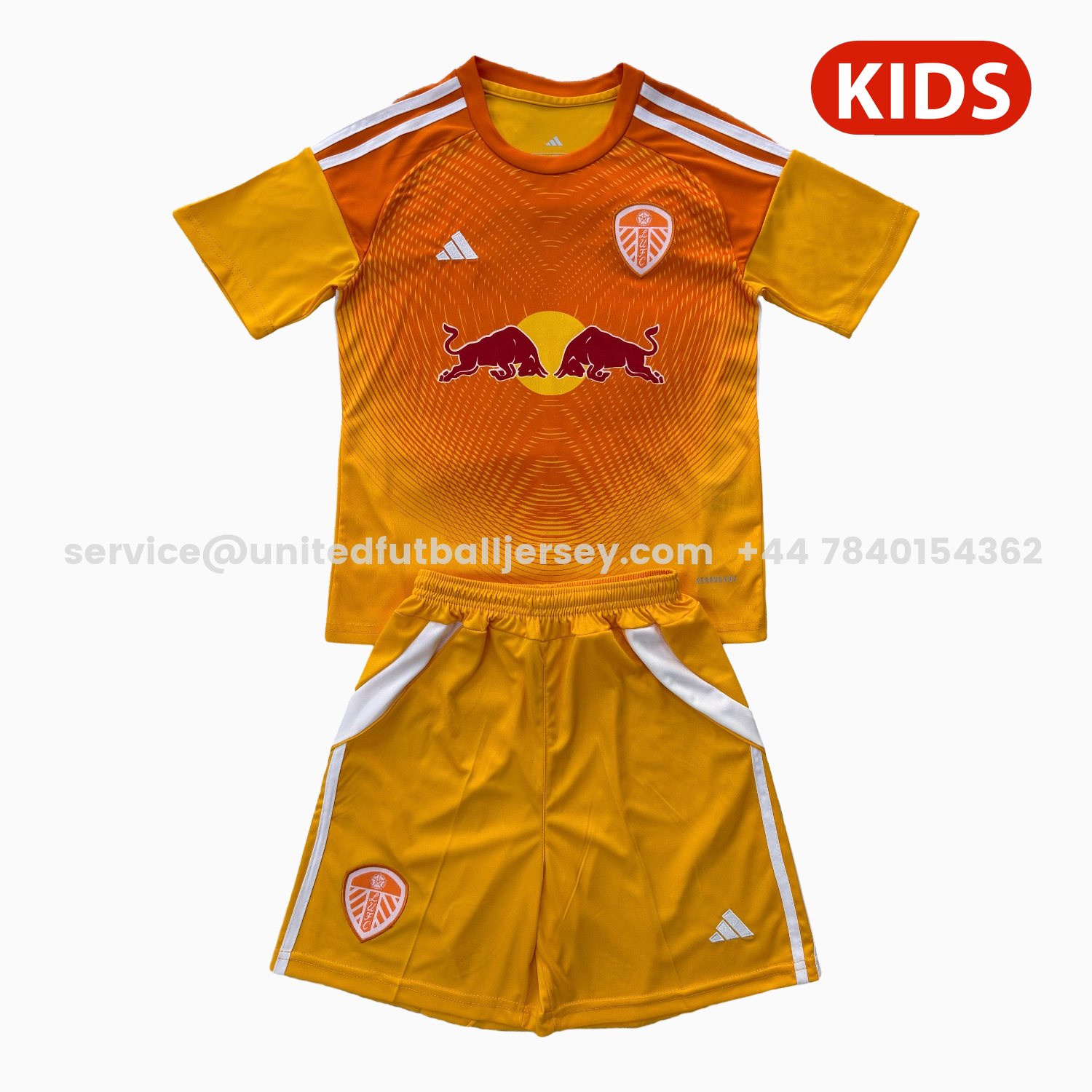 unitedfutballjersey-Leeds United 25-26 Orange Goalkeeper Kids Kit