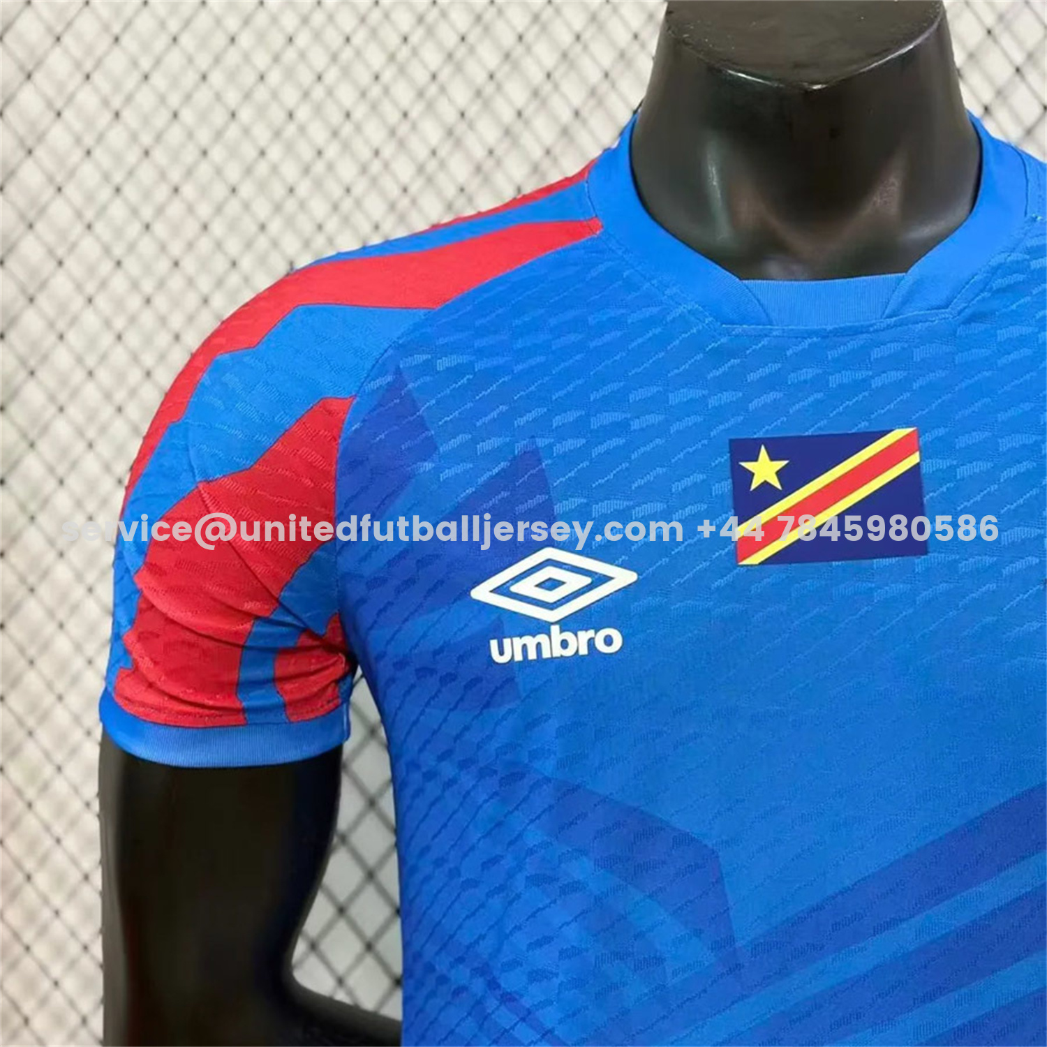 unitedfutballjersey-Retro Congo 2023 Home Blue Jersey - Player Version