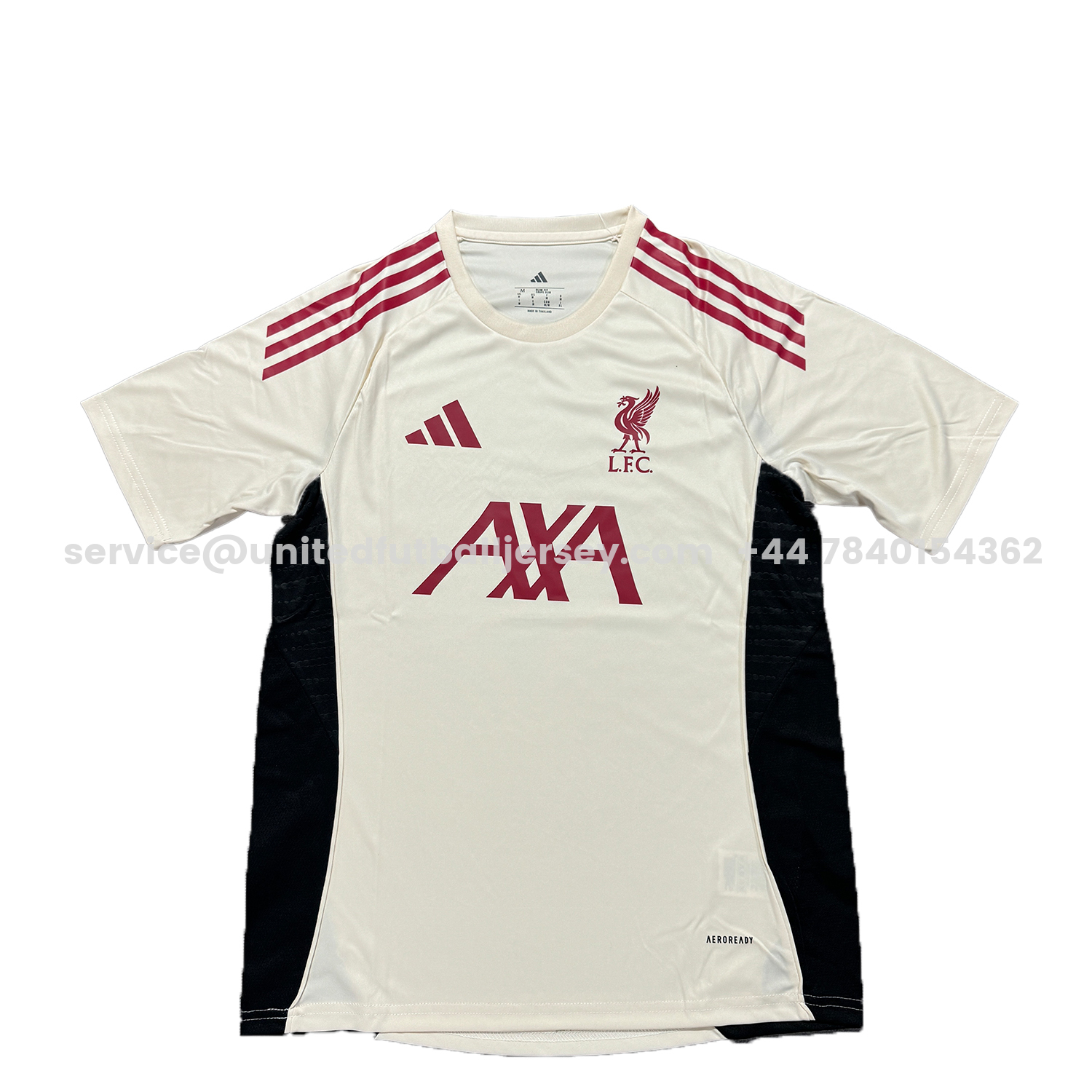 unitedfutballjersey-Liver.pool 25-26 AXA White Training Jersey - Fans Version