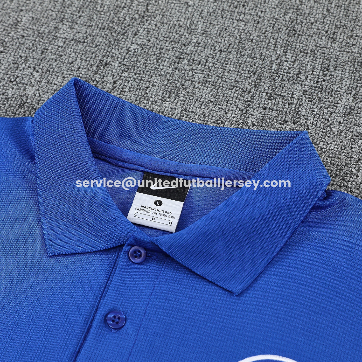 unitedfutballjersey-C.H.E.L.S.E.A 25-26 POLO Short-Sleeve Training Set - Blue Top and Black Pants