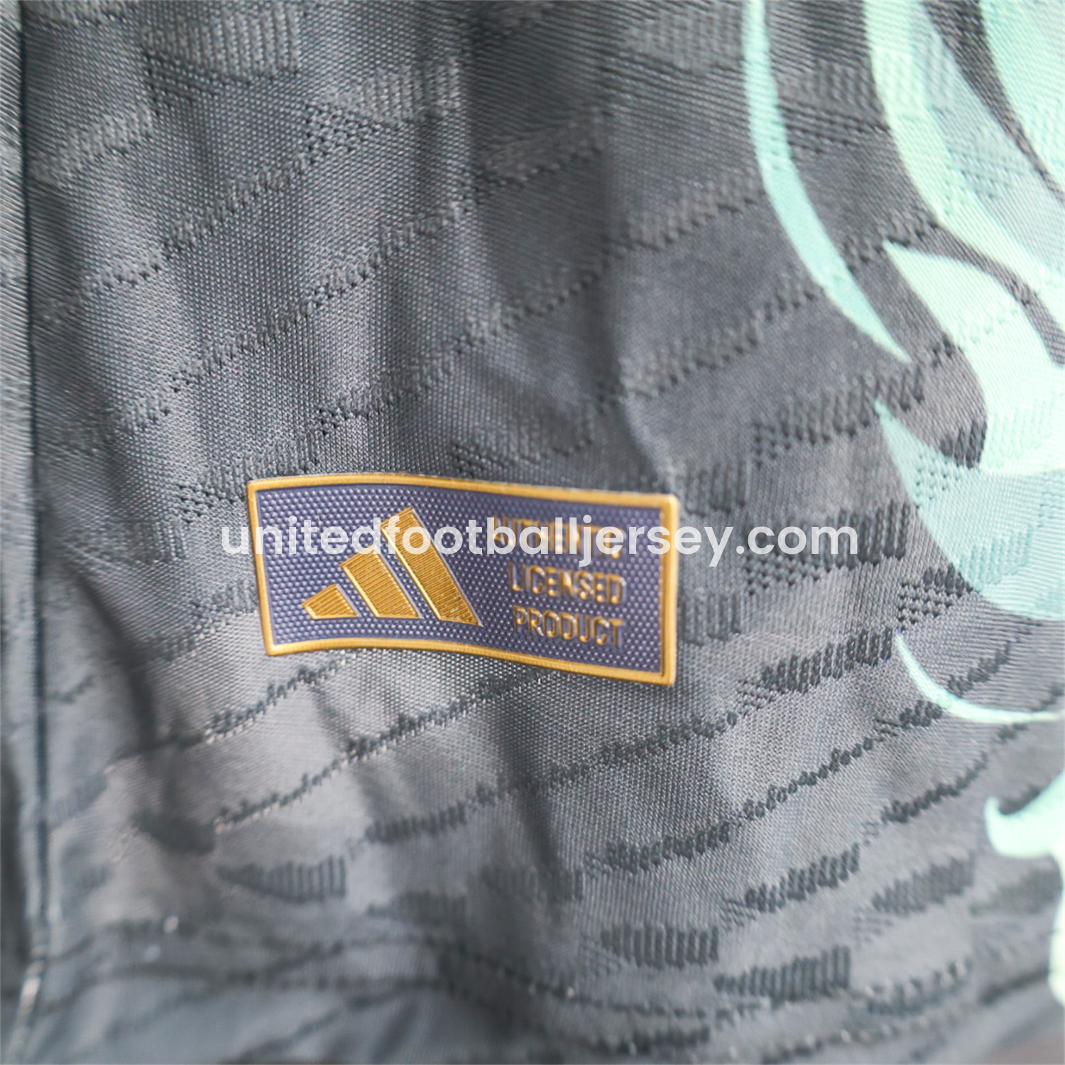 unitedfutballjersey-Real Madrid 25-26 Black Green Dragon Soars White Jersey - Player Version