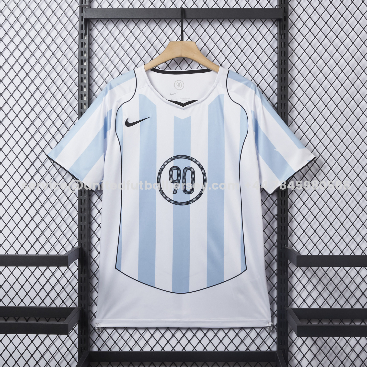 unitedfutballjersey-Argentina 25-26 Retro Style Total 90 Blue White Jersey - Fans Version
