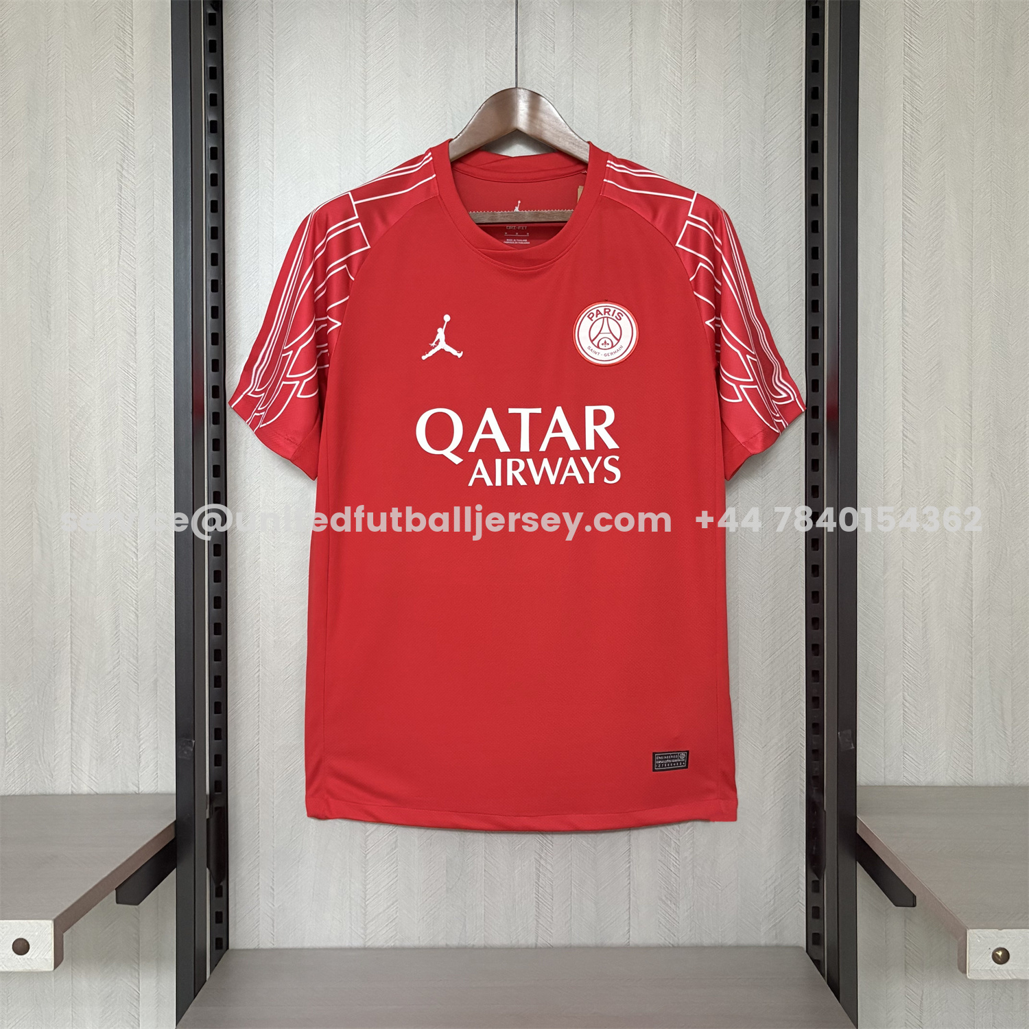 unitedfutballjersey-Paris Saint-Germain PSG 25-26 Red Training Jersey - Fans Version