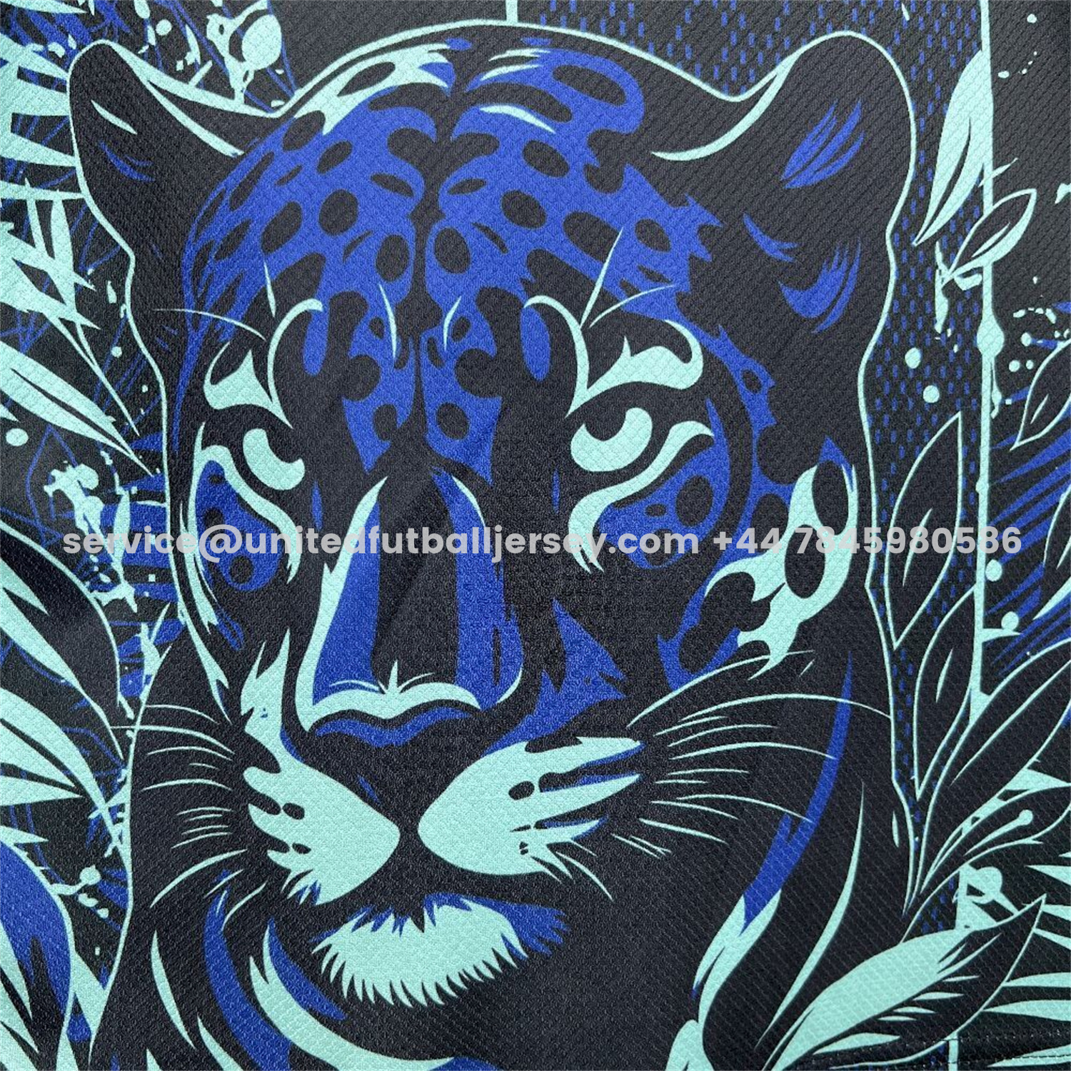 unitedfutballjersey-Brazil 2026 Blue Leopard Special Jersey - Fans Version