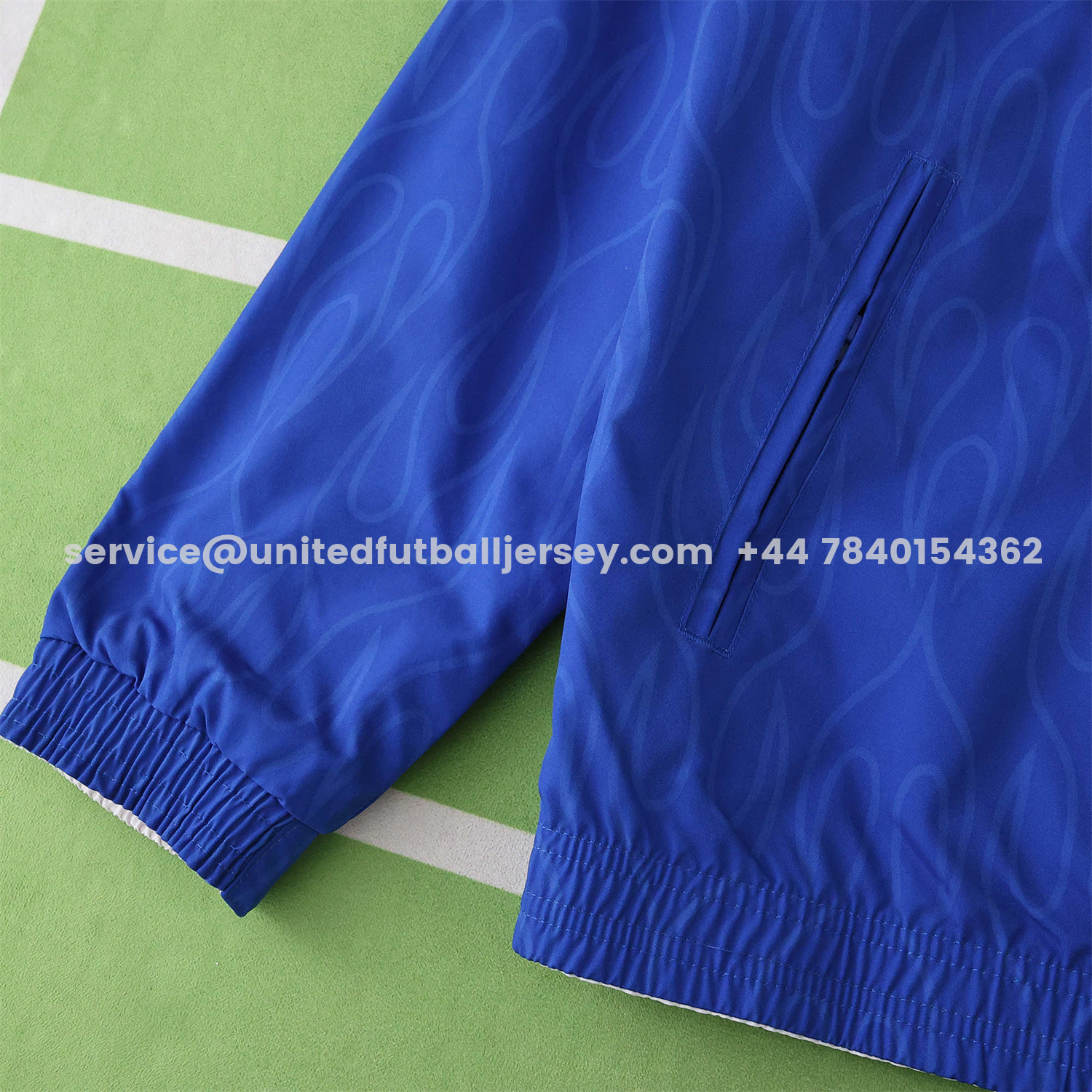 unitedfutballjersey-Retro Japan 1998 Throwback Double Sided Reversible Windbreaker - White & Blue