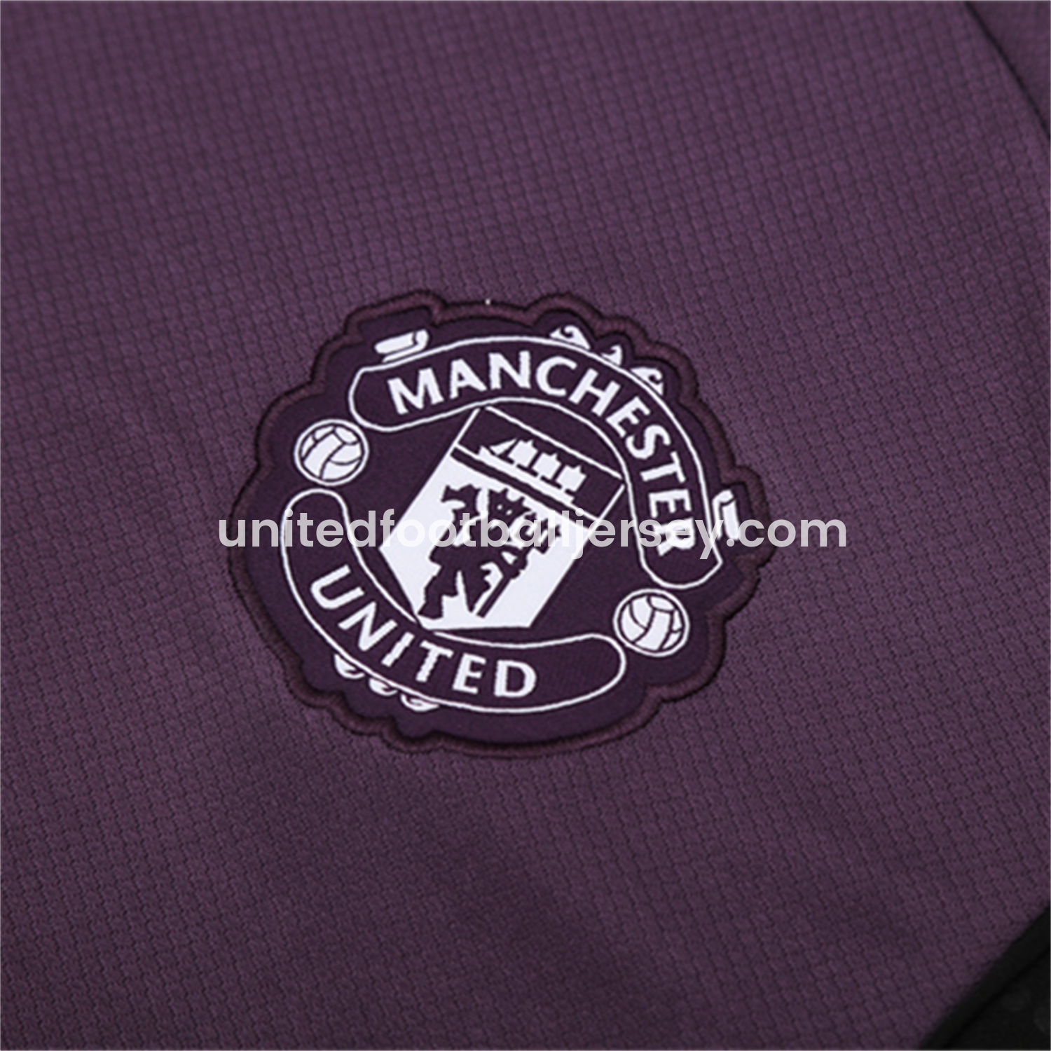 unitedfutballjersey-Manchester United 25-26 Kids Short-Sleeve Training Set - Purple Top & Black shorts