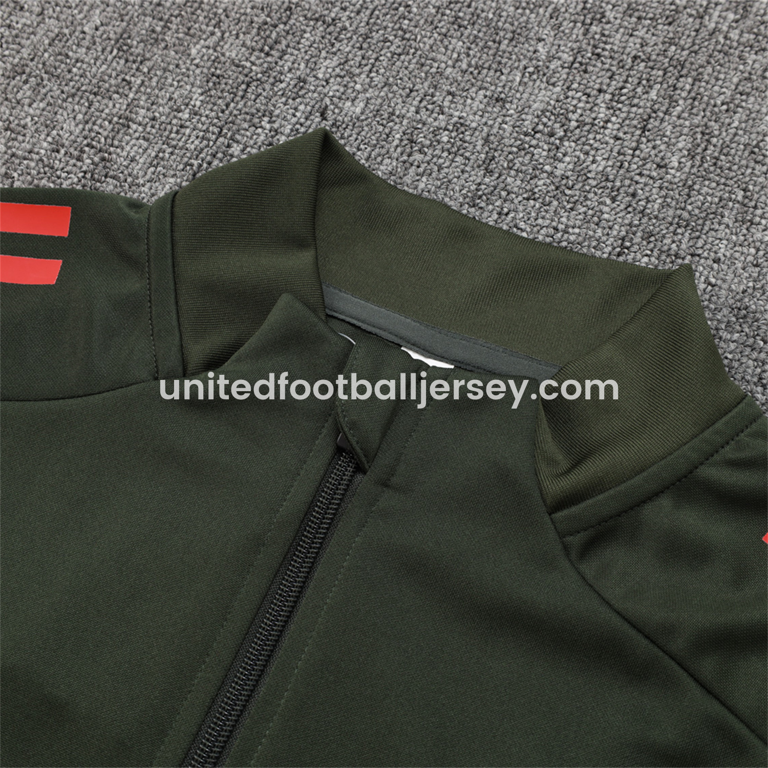 unitedfutballjersey-Bayern Munich 25-26 Jacket Training Tracksuit - Army Green Top and Black Pants