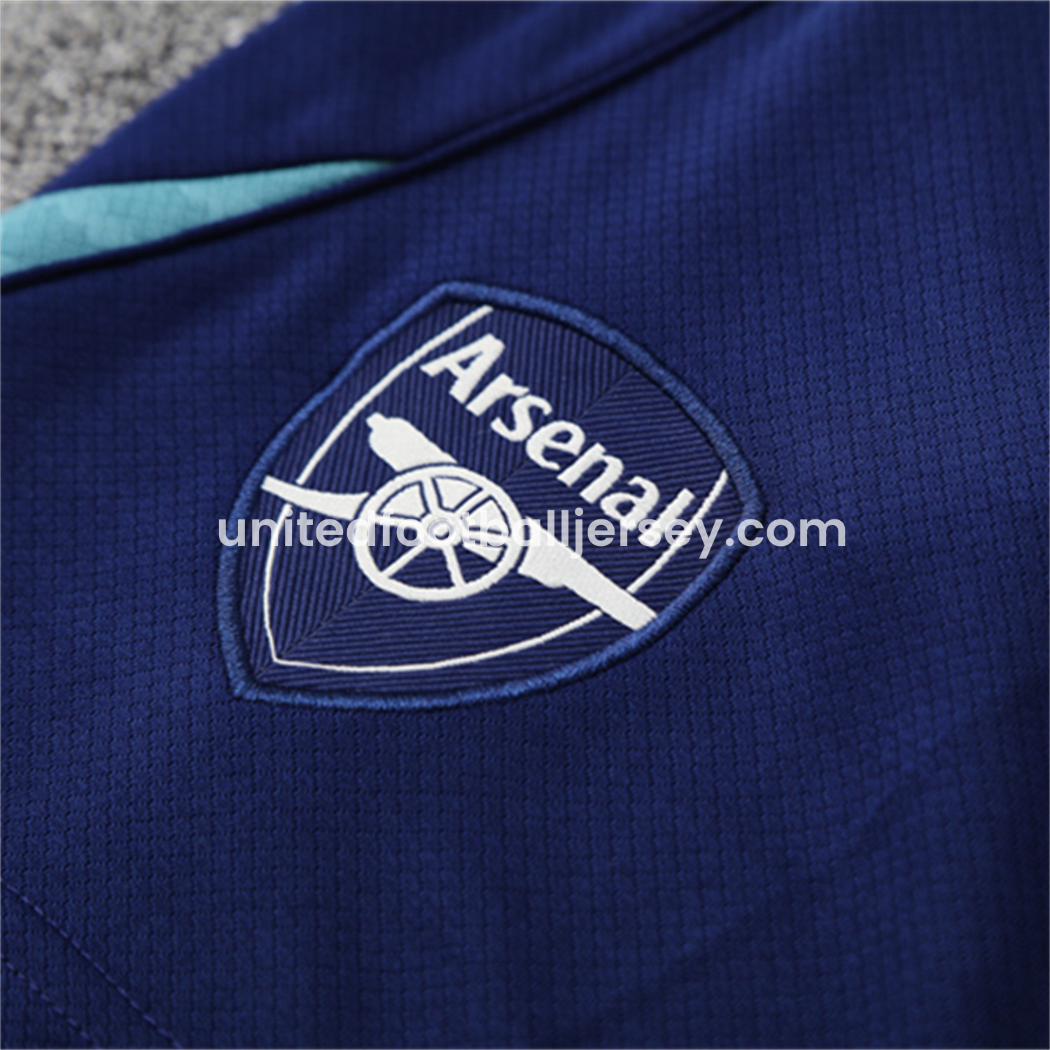 unitedfutballjersey-Arsenal 25-26 Kids Short-Sleeve Training Set - Green Top and Deep Blue Shorts