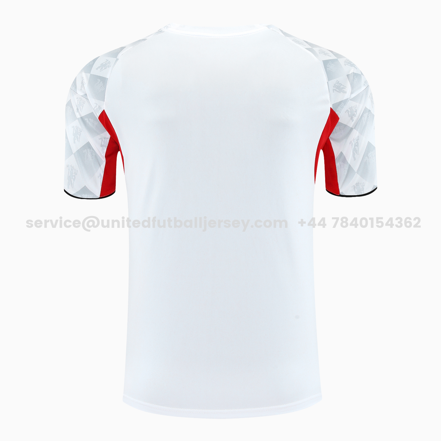 unitedfutballjersey-Manchester United 25-26 Short-Sleeve Training Set - Red Edge White Top & Black Shorts