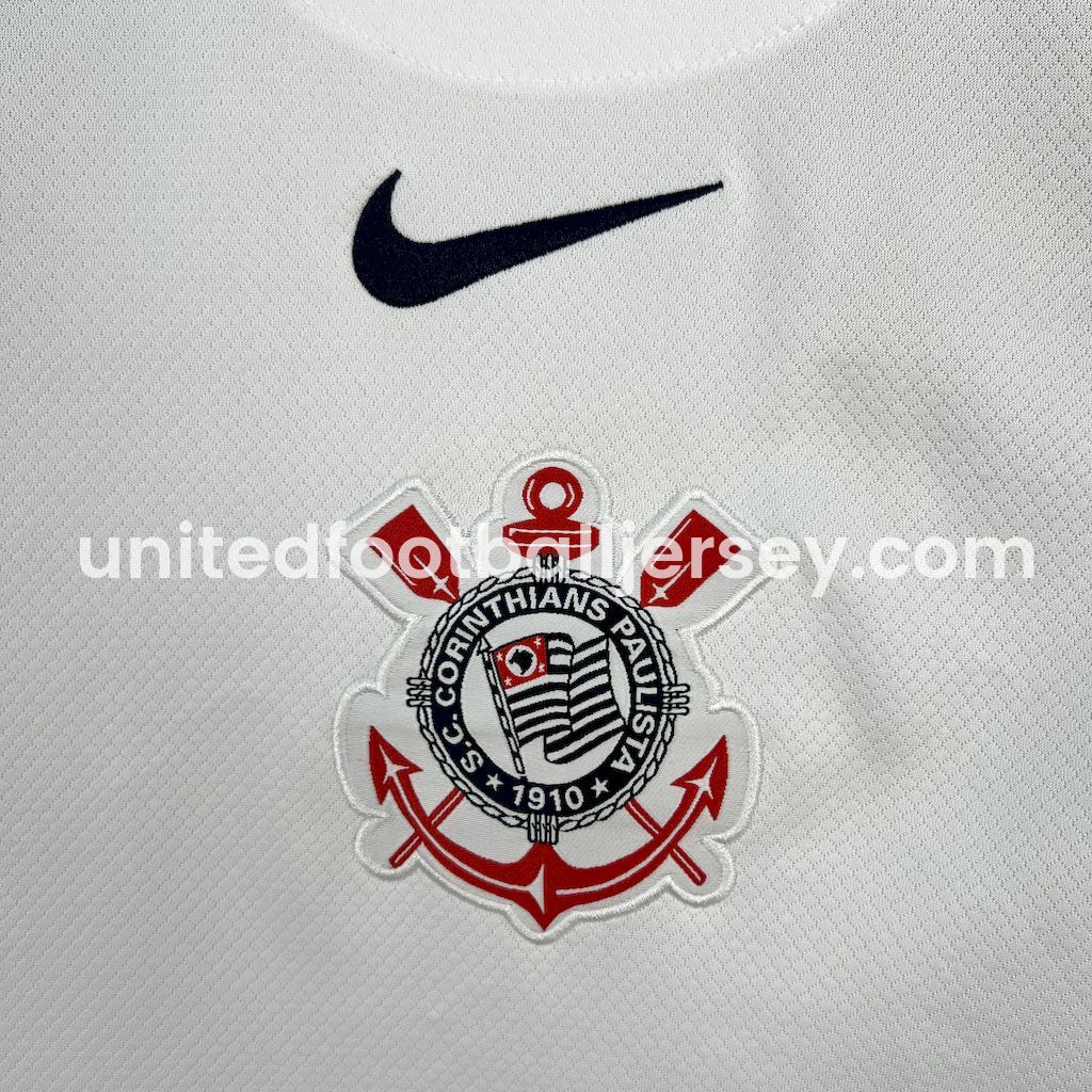 unitedfutballjersey-Corinthians 2025-26 Home Unsponsored Jersey - Fans Version