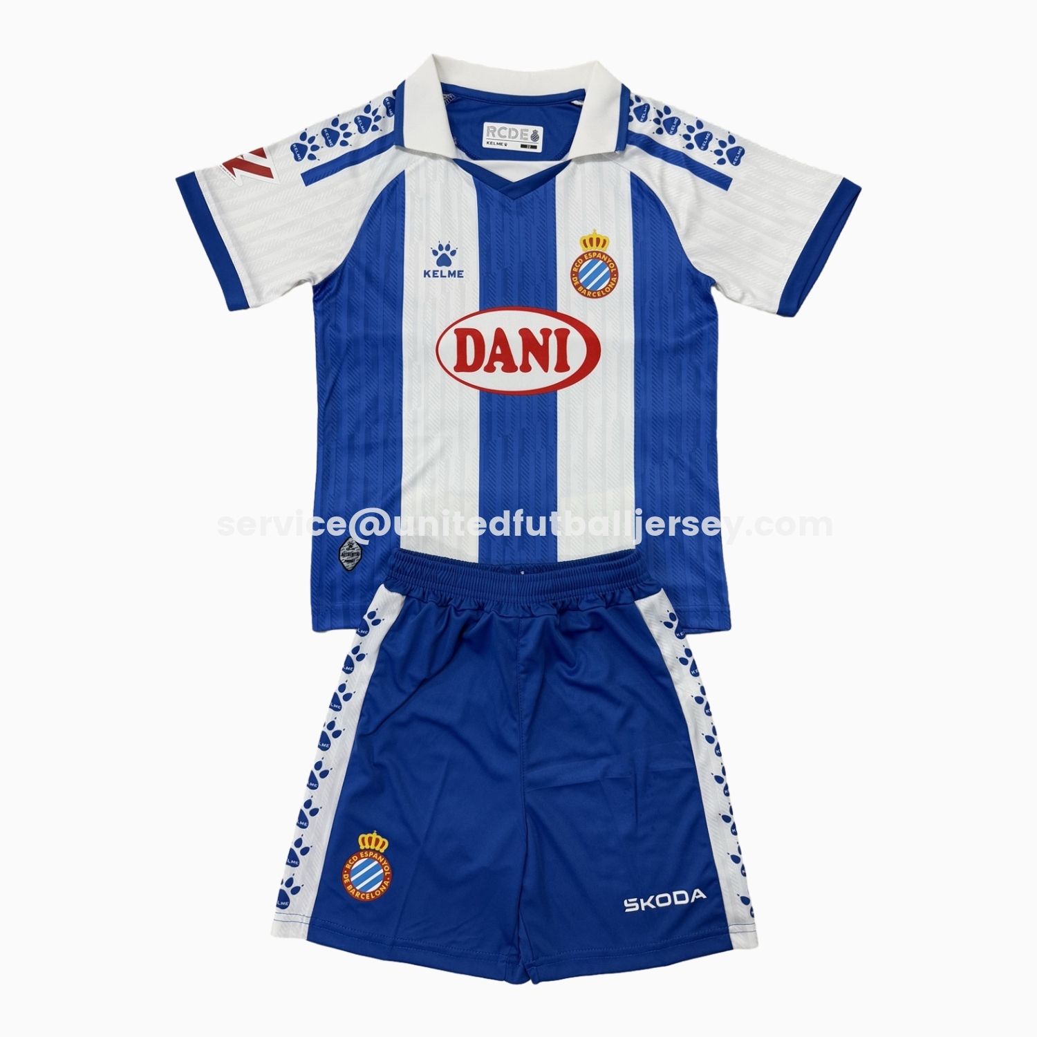 unitedfutballjersey-RCD Espanyol 25-26 Home Kids Kit