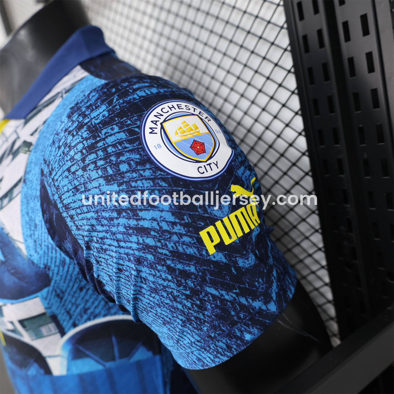 unitedfutballjersey-Manchester City 24-25 Blue Graffiti Special Edition Jersey - Player Version