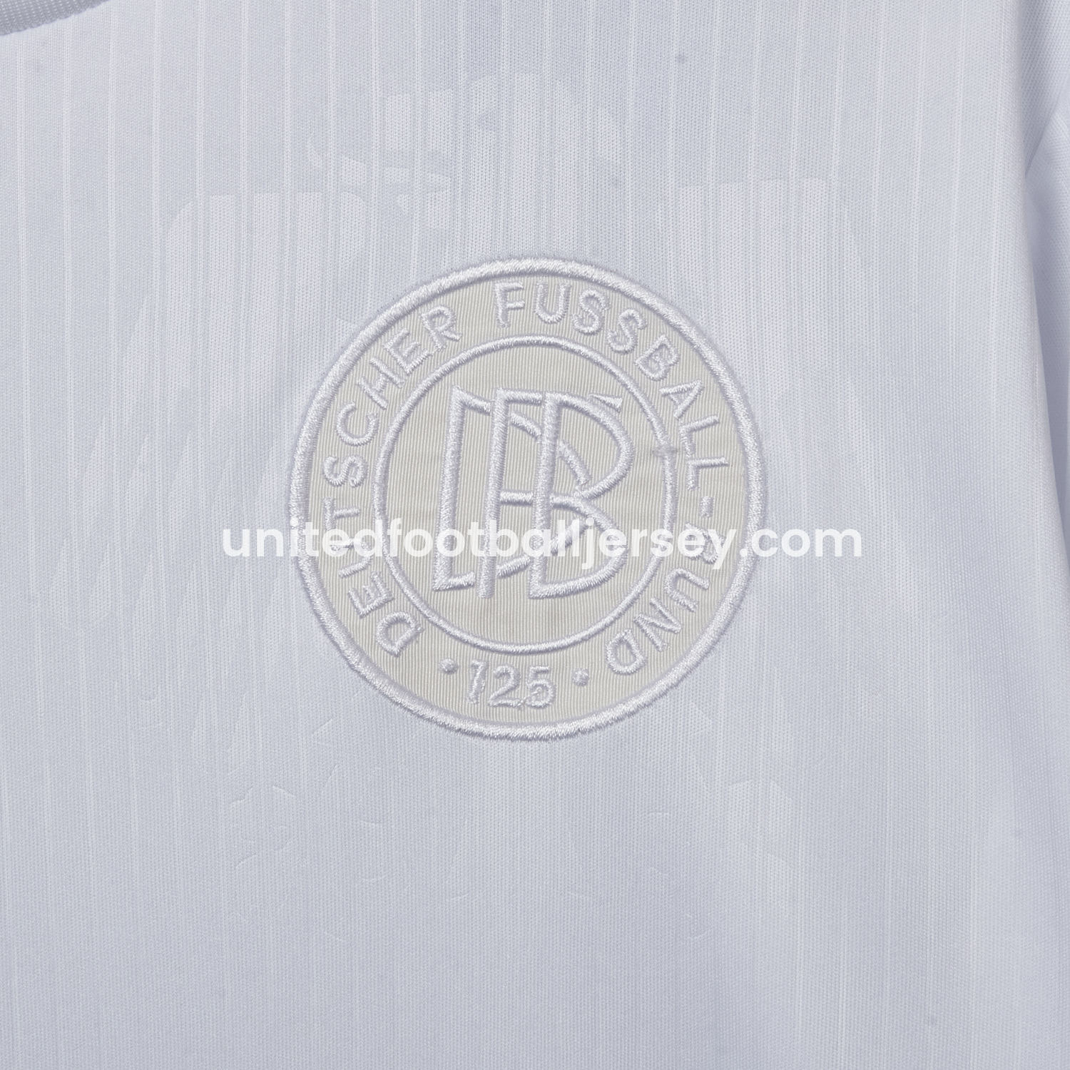 unitedfutballjersey-Germany 2025 125-Year Anniversary Pure White Long Sleeves Jersey - Fans Version