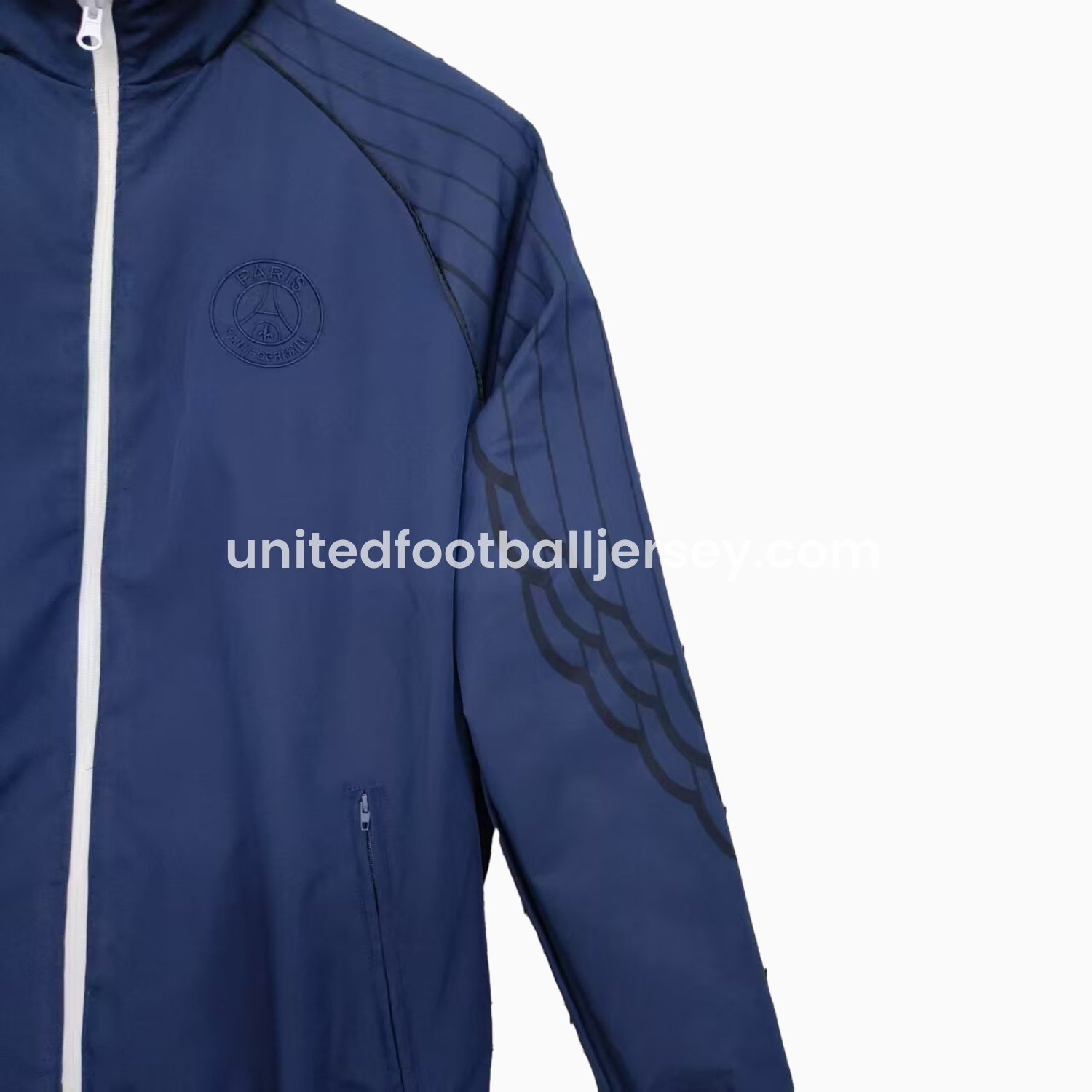 unitedfutballjersey-Paris Saint-Germain PSG 24-25 Wings Double Sided Reversible Windbreaker - White & Blue