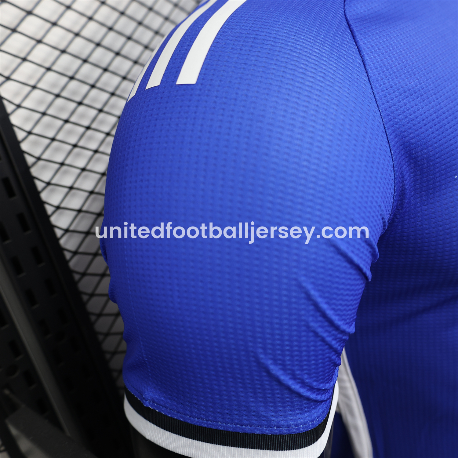 unitedfutballjersey-Algeria 25-26 Blue and Black Gradient with White Text Jersey - Player Version