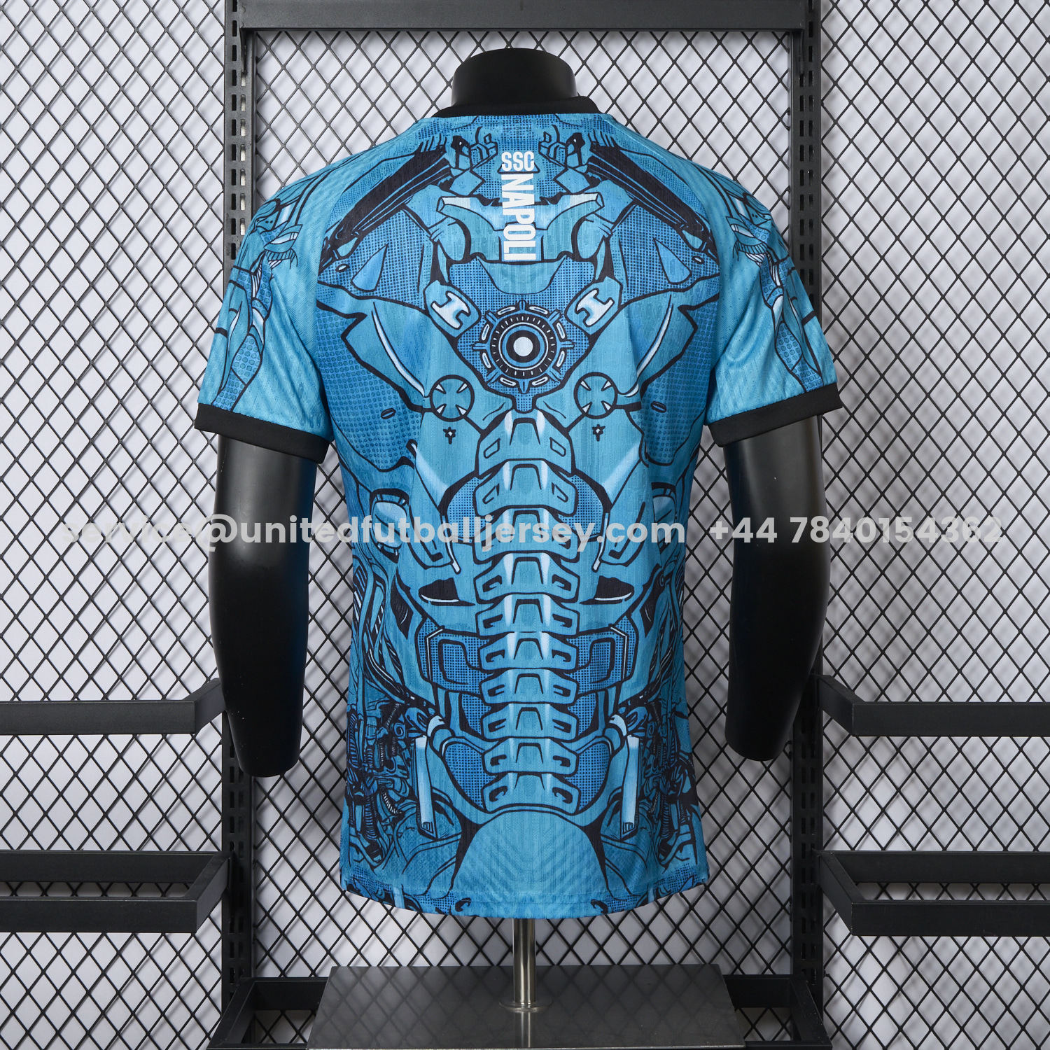 unitedfutballjersey-Napoli 25-26 Blue Mecha Training Jersey - Player Version