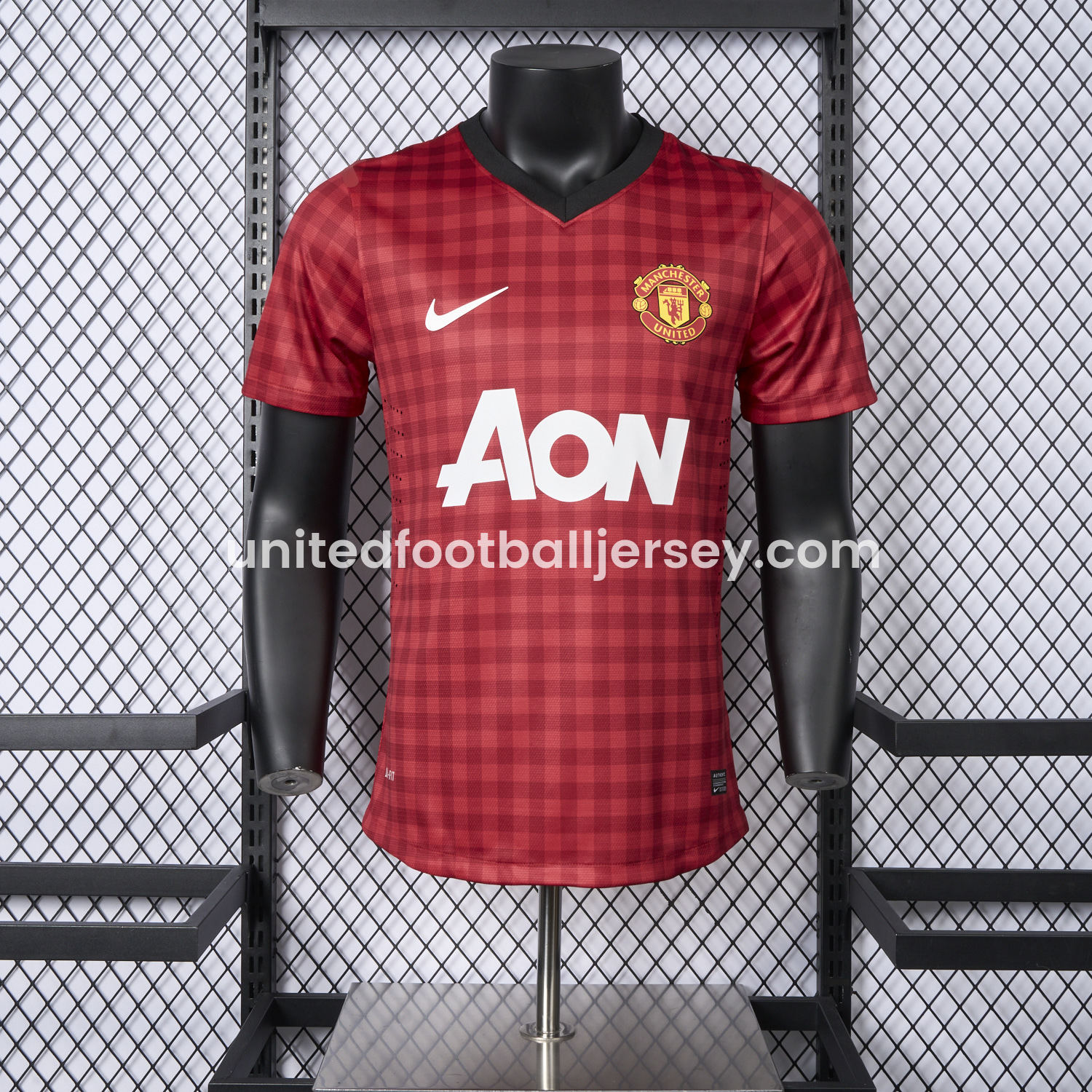 unitedfutballjersey-Retro Manchester United 2012-13 Home Jersey - Player Version