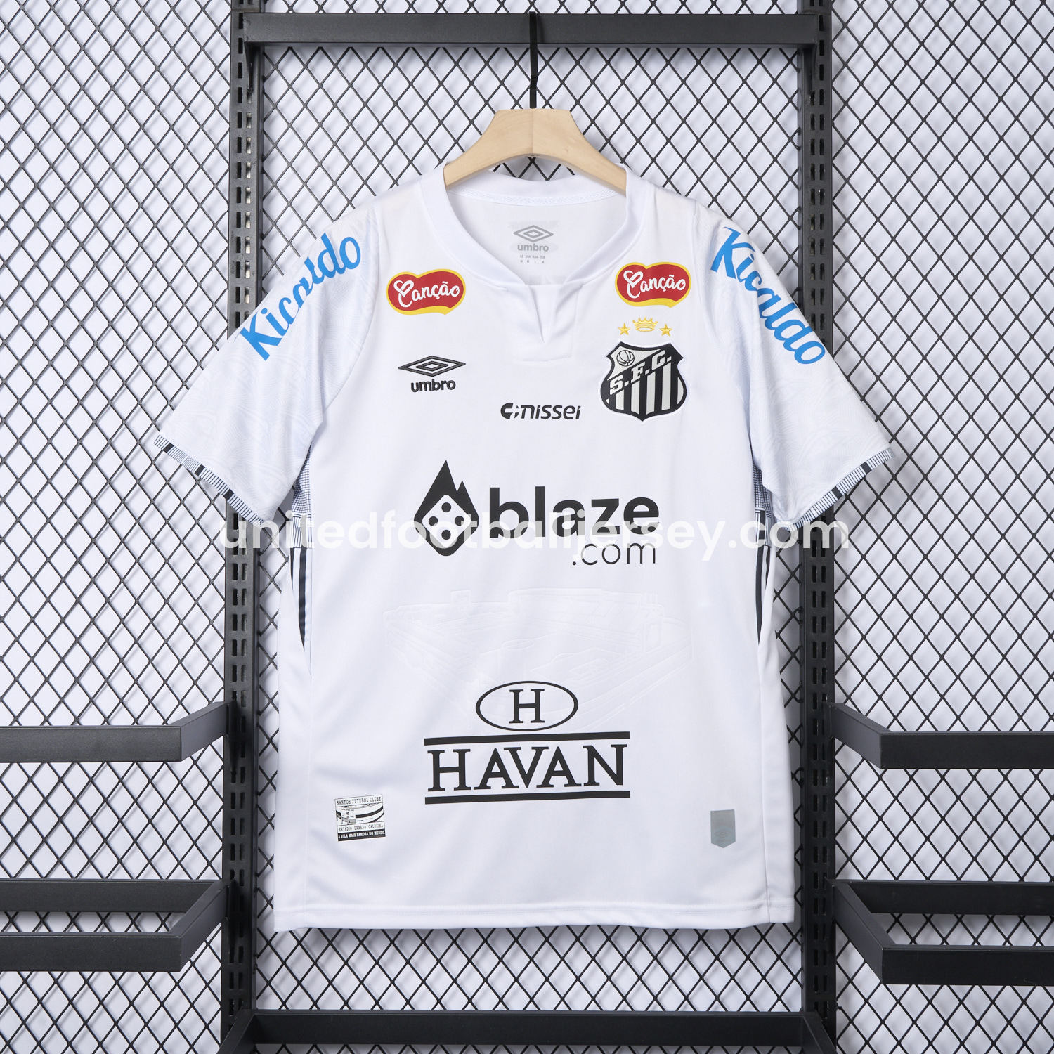 unitedfutballjersey-Santos 25-26 Home Jersey With Sponsors - Fans Version