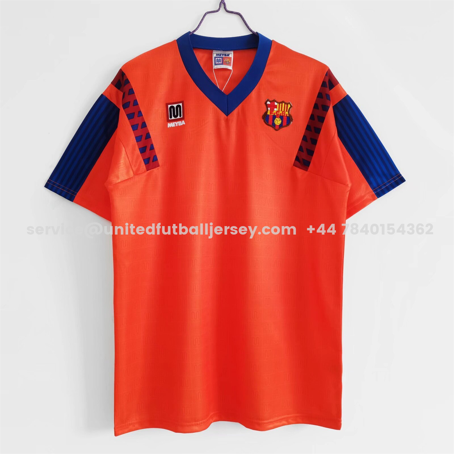 unitedfutballjersey-Retro Barcelona 1991-92 Away Orange Jersey