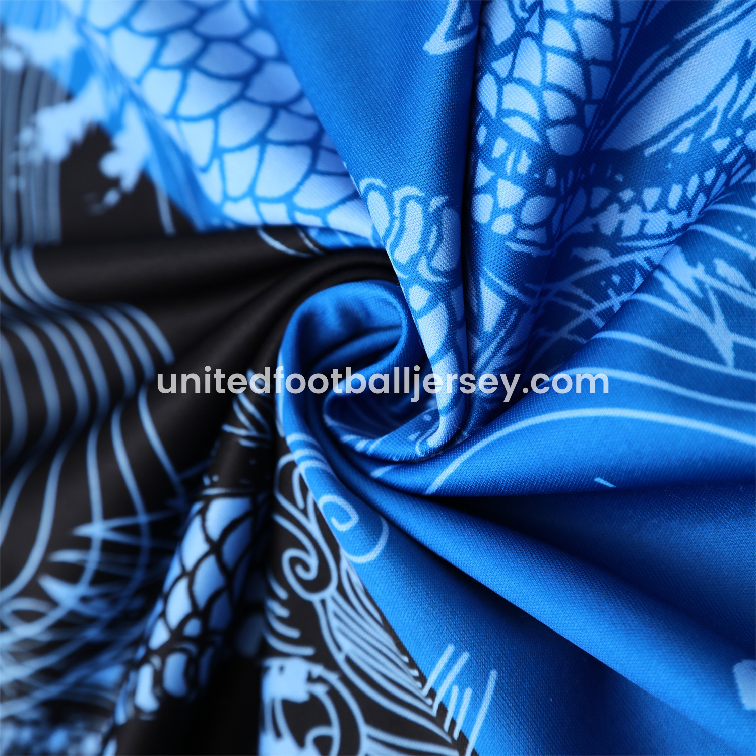 unitedfutballjersey-Real Madrid 25-26 Vest Training Set - Blue Black Dragon Vest & Black-White Shorts