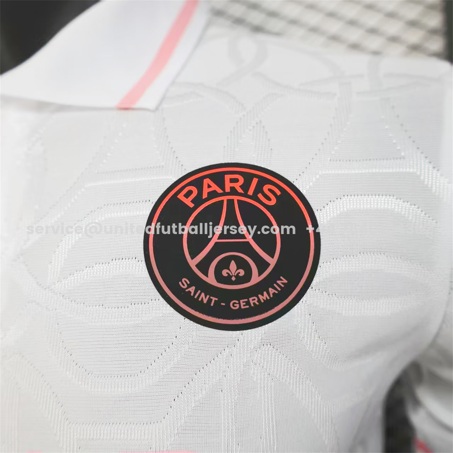 unitedfutballjersey-Paris Saint-Germain PSG 25-26 White And Pink Pre-Match Training Jersey - Player Version