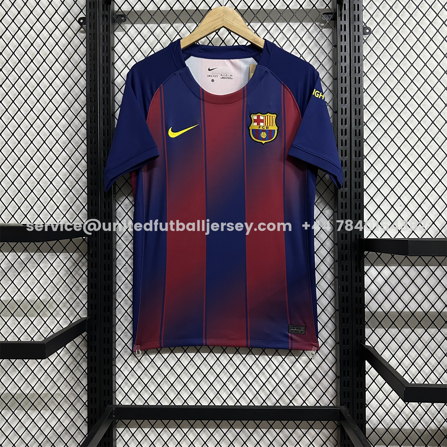 unitedfutballjersey-Barcelona 25-26 Home Unsponsored Jersey - Fans Version