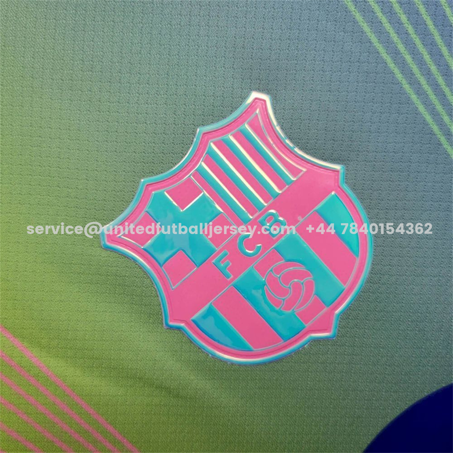 unitedfutballjersey-Barcelona 25-26 T90 Pink Lines Green And Blue Gradient Special Jersey - Fans Version