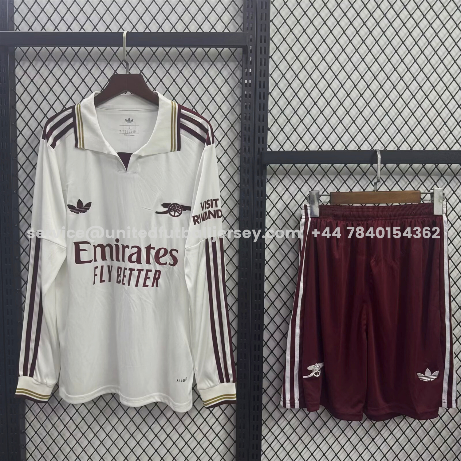 unitedfutballjersey-Arsenal 25-26 Third White Long Sleeves Kids Kit