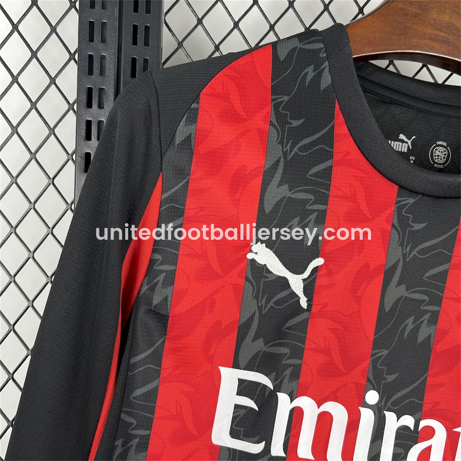 unitedfutballjersey-AC Milan 25-26 Home Long Sleeves Jersey - Fans Version
