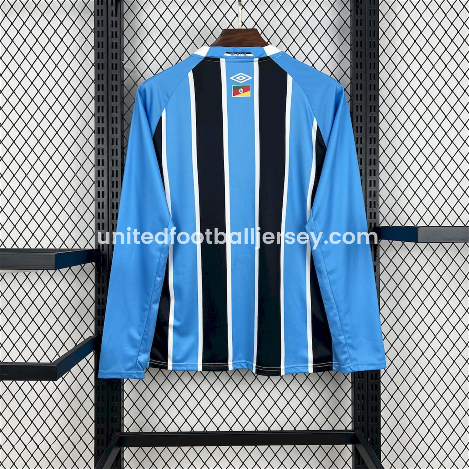 unitedfutballjersey-Gremio 25-26 Home Long Sleeves Jersey with Sponsor - Fans Version