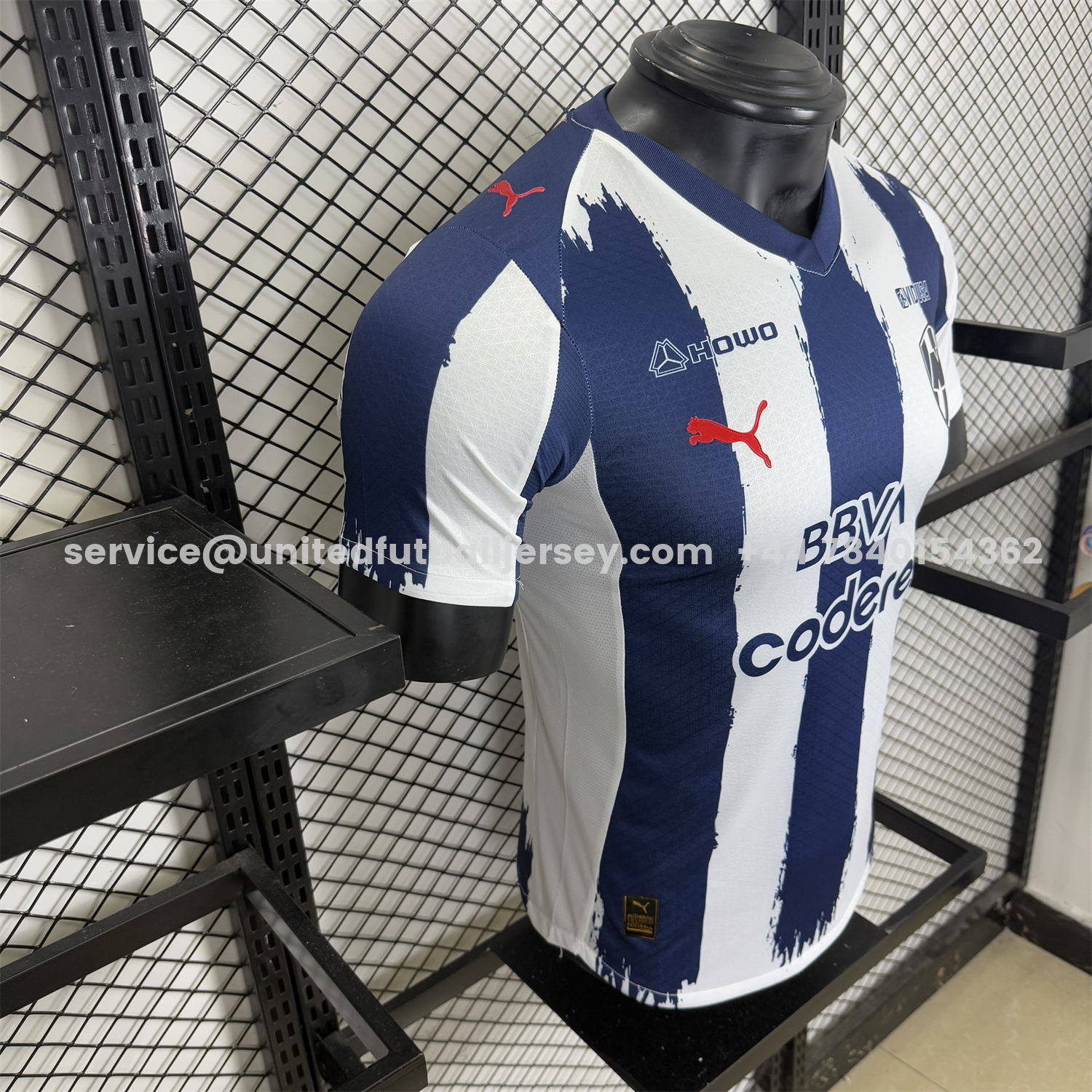 unitedfutballjersey-Rayados Monterrey 25-26 Home Stripes Jersey - Player Version