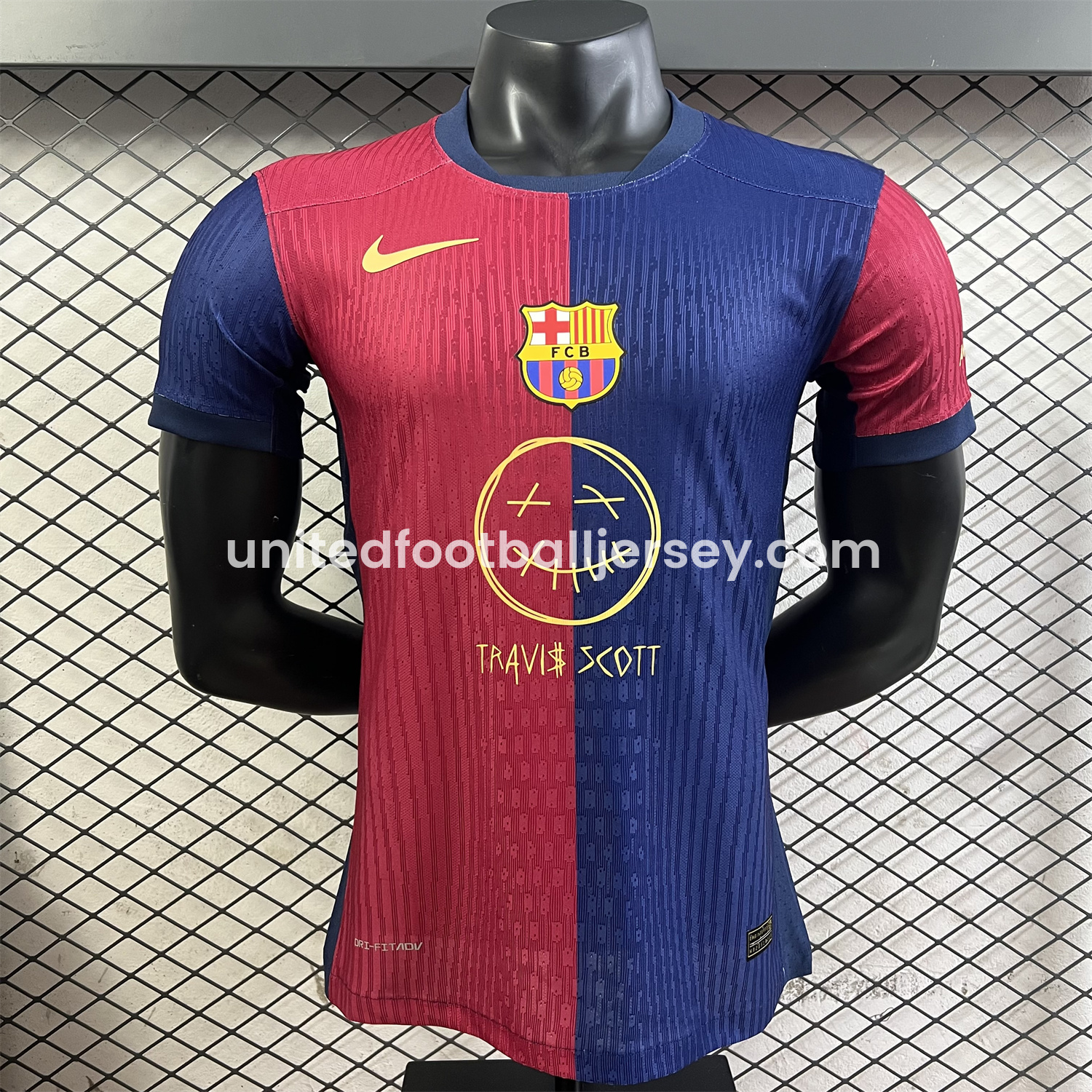 unitedfutballjersey-Barcelona x Travis Scott 24-25 Home Special Edition Jersey - Player Version